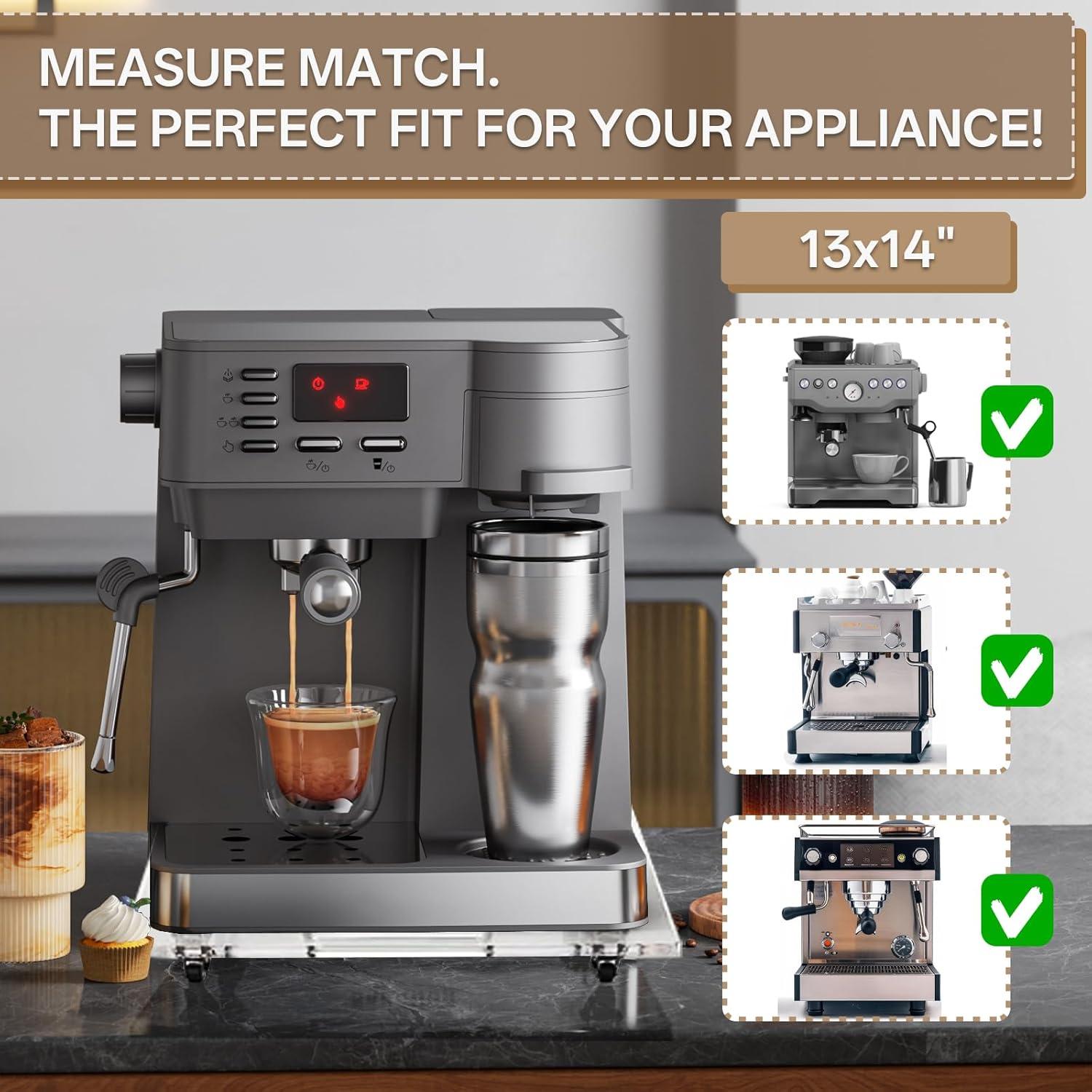 Bandeja Deslizante Acrílica YUNEASELF 33x36cm con Ruedas