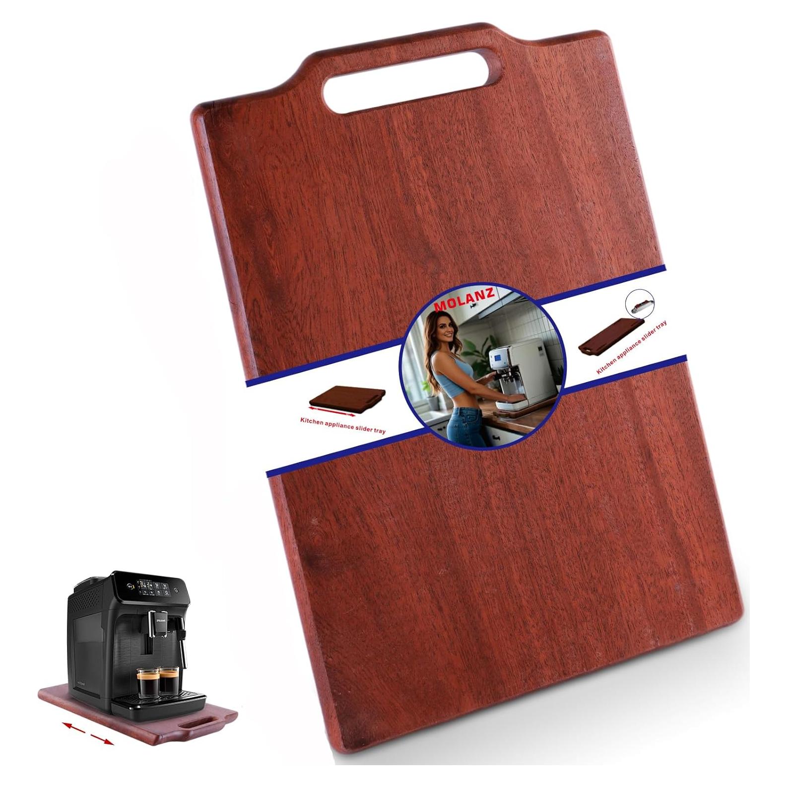 Bandeja Deslizante de Madera Ébano MOLANZ 38.74x27.51cm