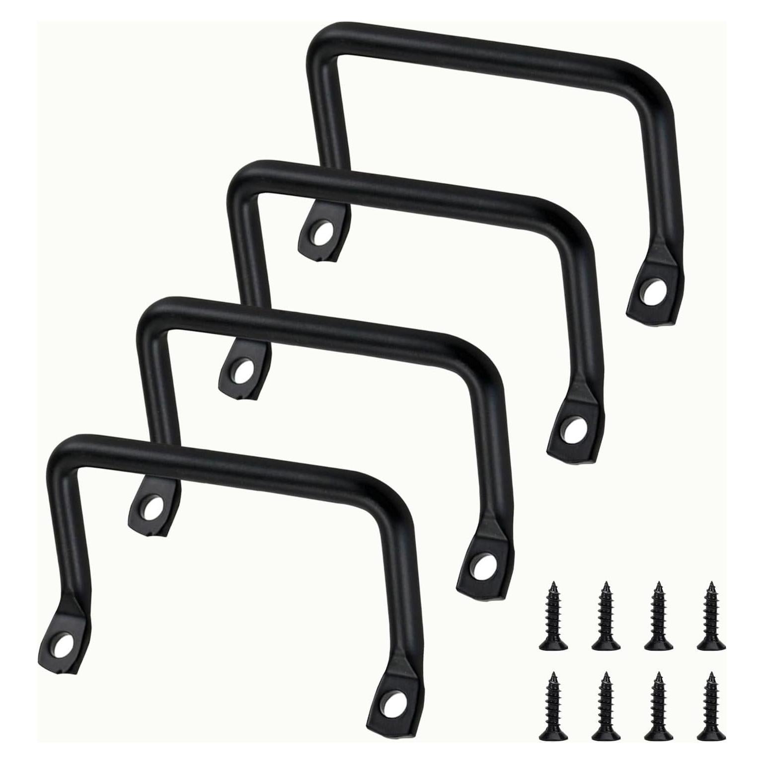 Tiradores de Gabinete GYGhaoho 4 Pcs Hierro Negro Mate