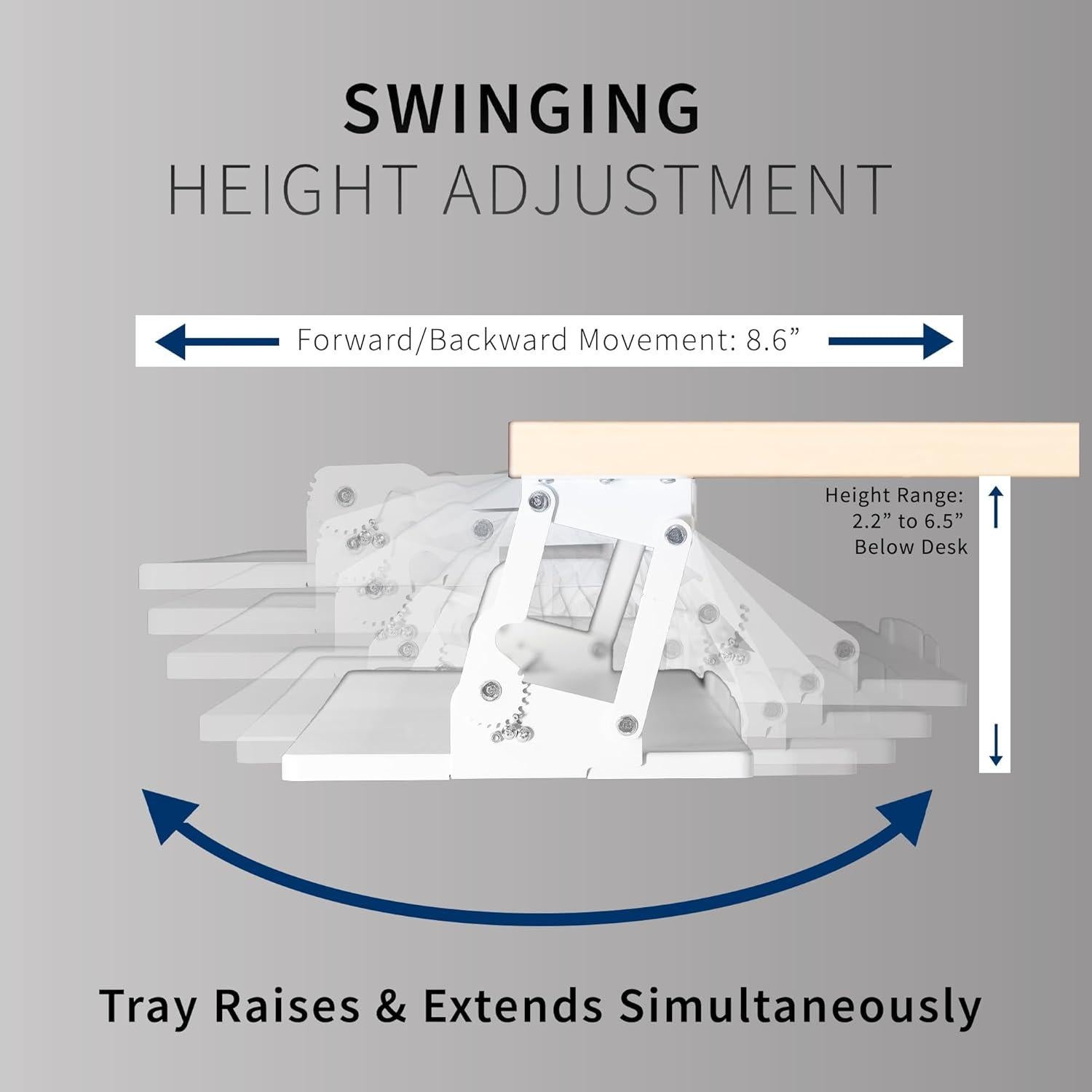 Bandeja Ergonómica para Teclado VIVO MOUNT-KB08SW 68.6x27.9cm