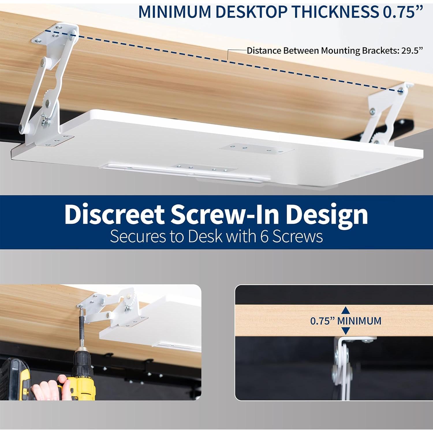 Bandeja Ergonómica para Teclado VIVO MOUNT-KB08SW 68.6x27.9cm