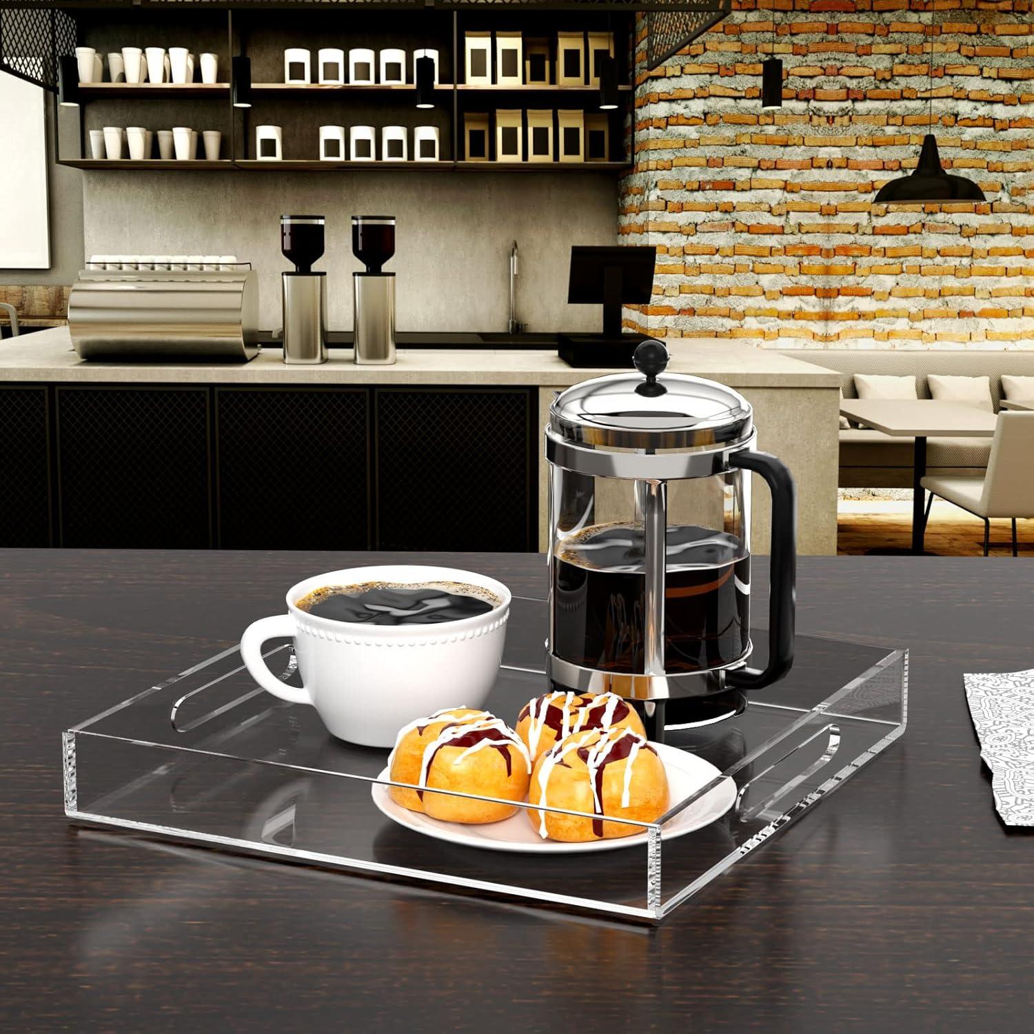 Bandeja de Acrílico NIUBEE 25.4x25.4 cm A Prueba de Derrames