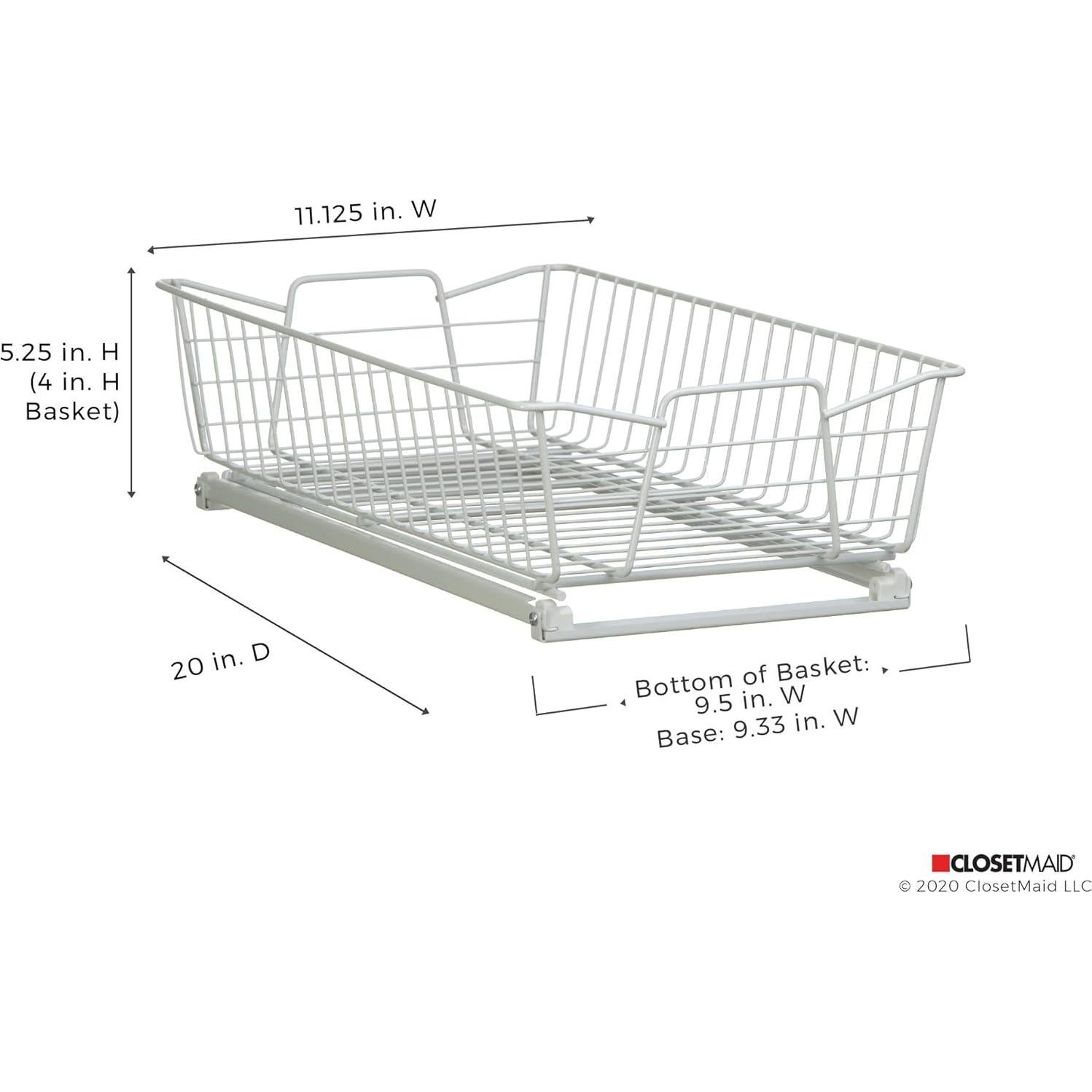 Organizador de Gabinete Extraíble ClosetMaid 28 cm Blanco