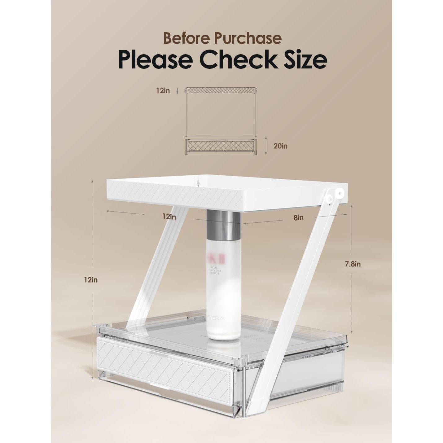 Organizador de Baño Neatora Acrílico Transparente 2 Niveles