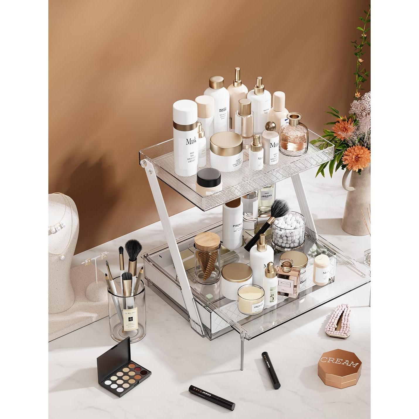 Organizador de Baño Neatora Acrílico Transparente 2 Niveles