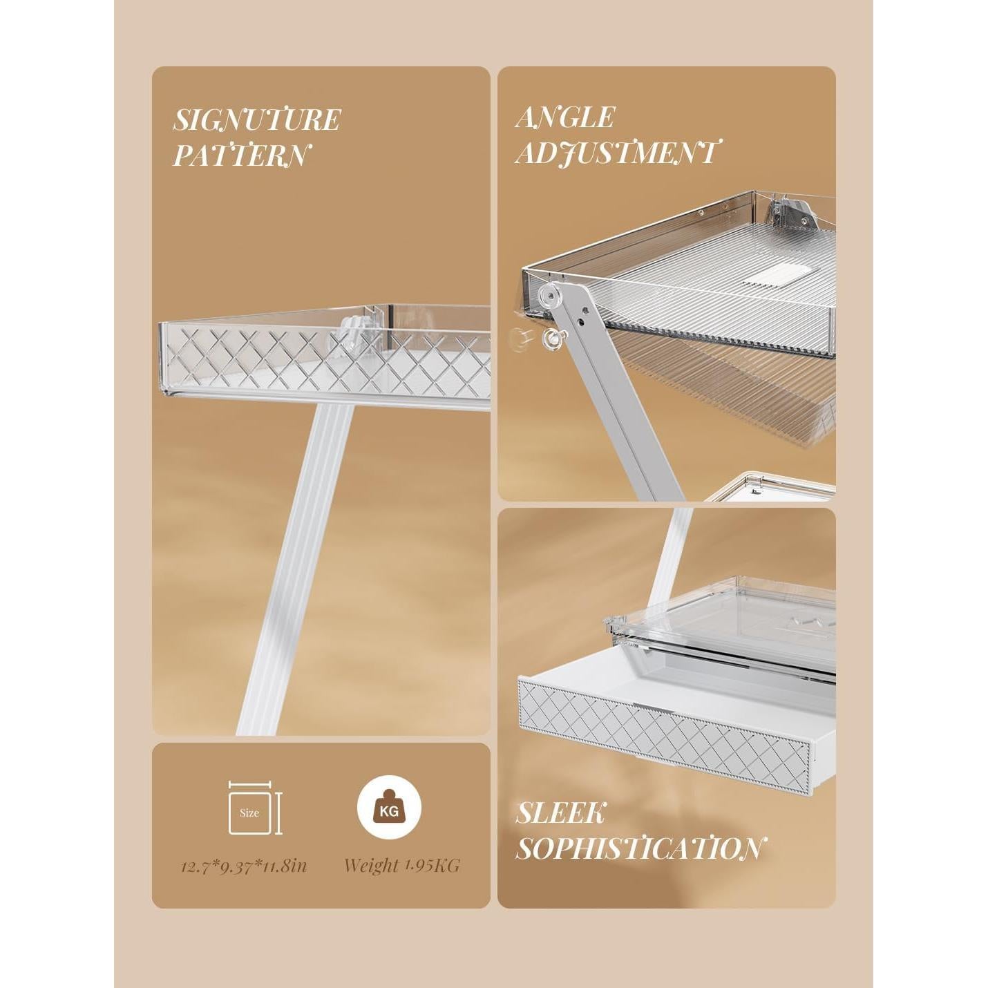 Organizador de Baño Neatora Acrílico Transparente 2 Niveles