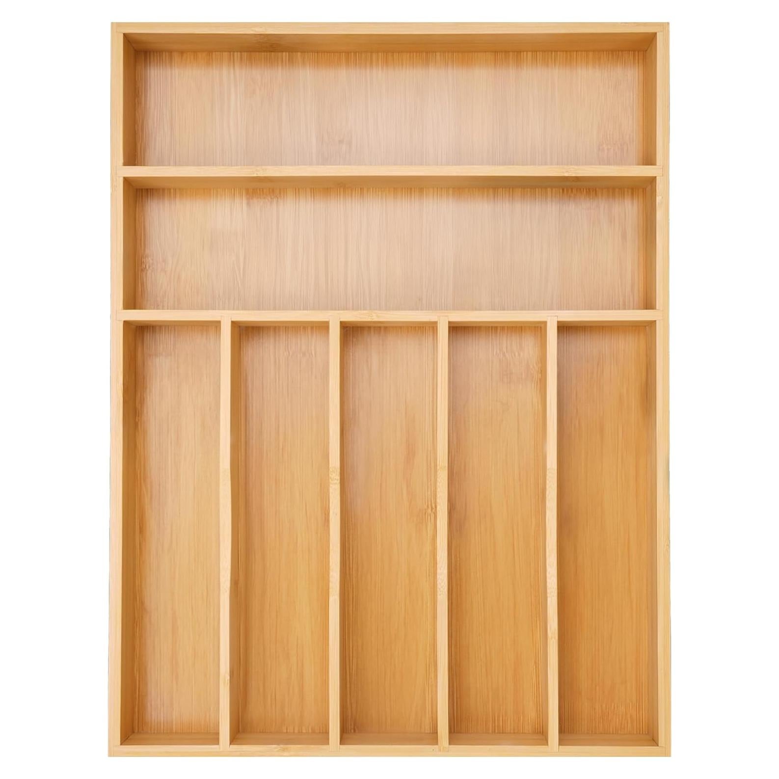 Organizador de Cubiertos de Bambú Besilord 7 Compartimentos