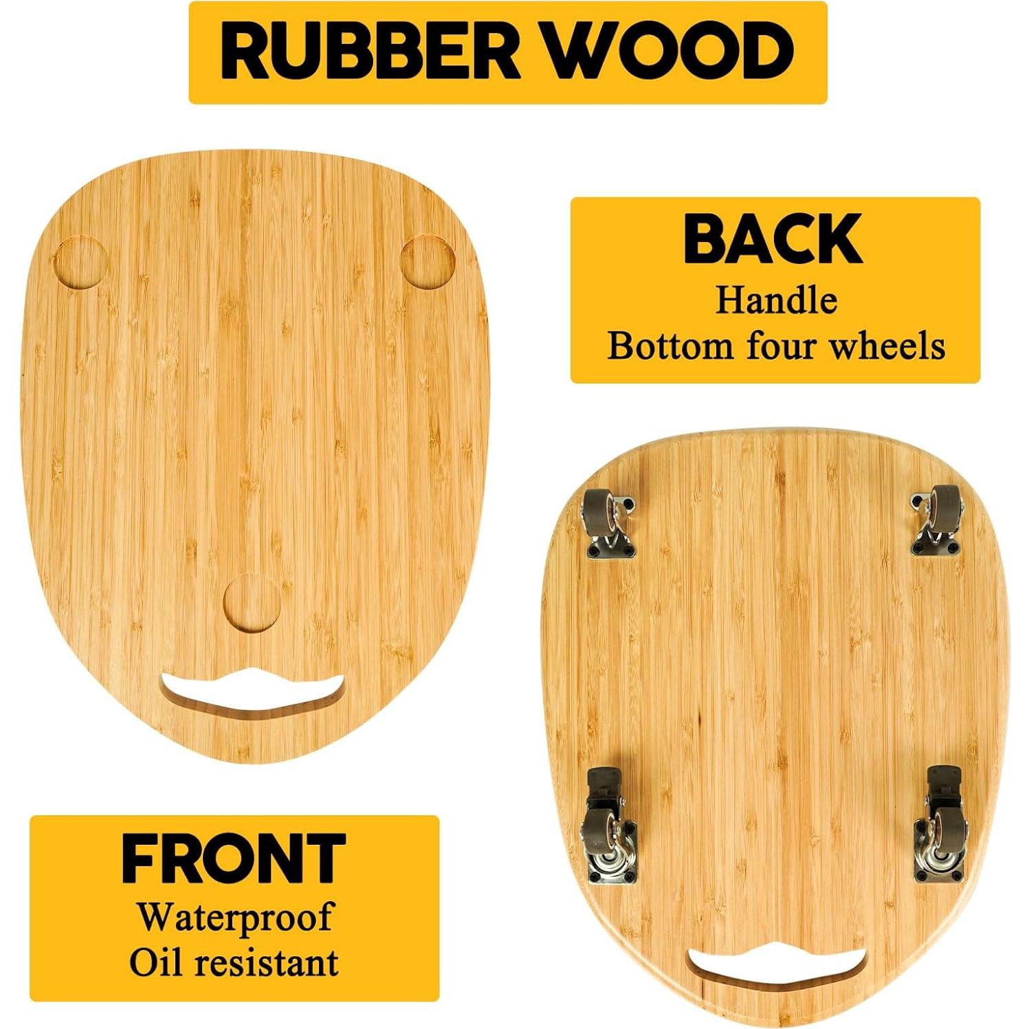 Bandeja Deslizante para Thermomix TM5 TM6 - Ruedas y Bambú