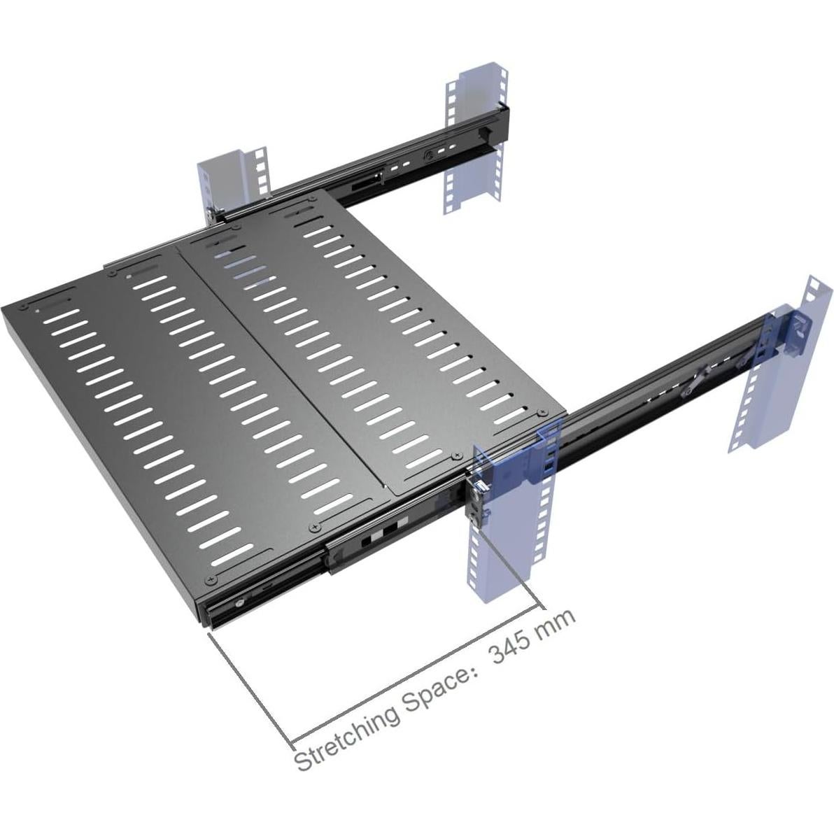 Estante Deslizante 1U Jingcheng para Rack 19" Ajustable 15-22"