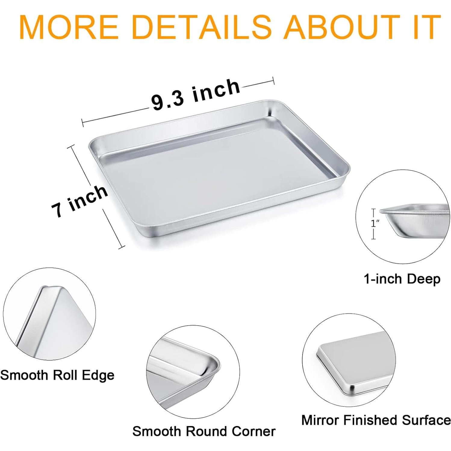 Juego de bandeja y rejilla para horno tostador TeamFar 23.6x17.8cm