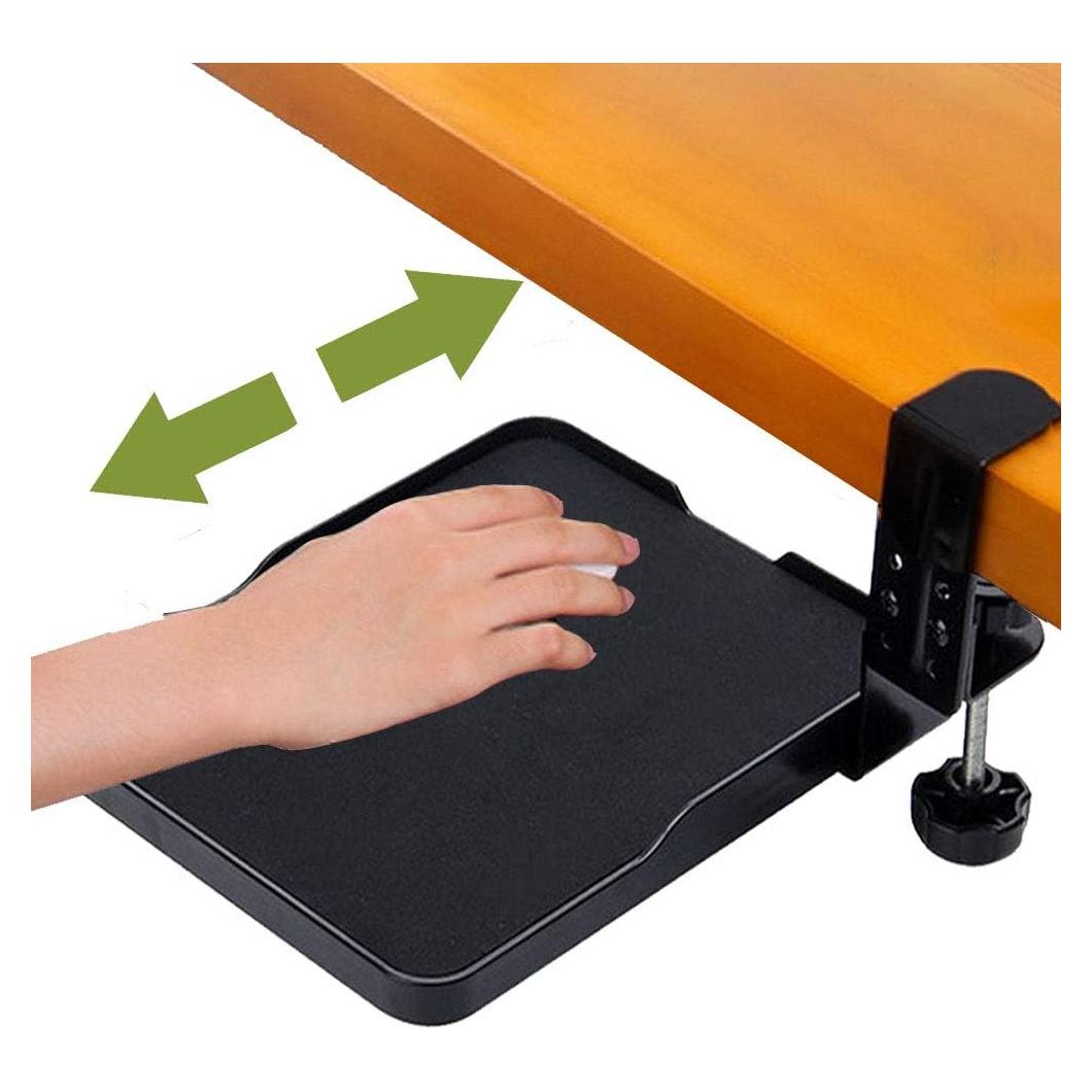 Soporte Ergonómico para Ratón FUZADEL Negro - Plataforma Deslizante