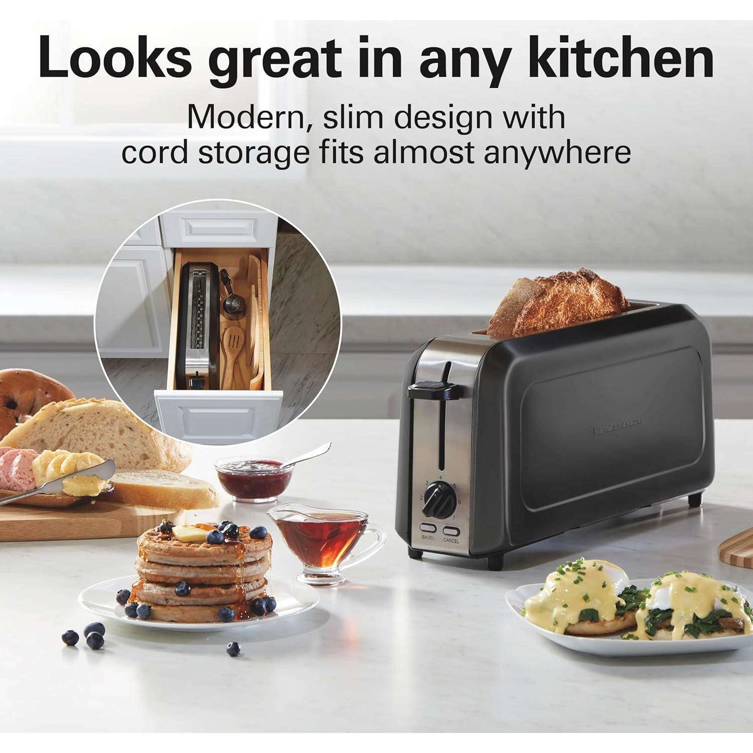 Tostadora Hamilton Beach 2 Rebanadas Negra con Control de Dorado