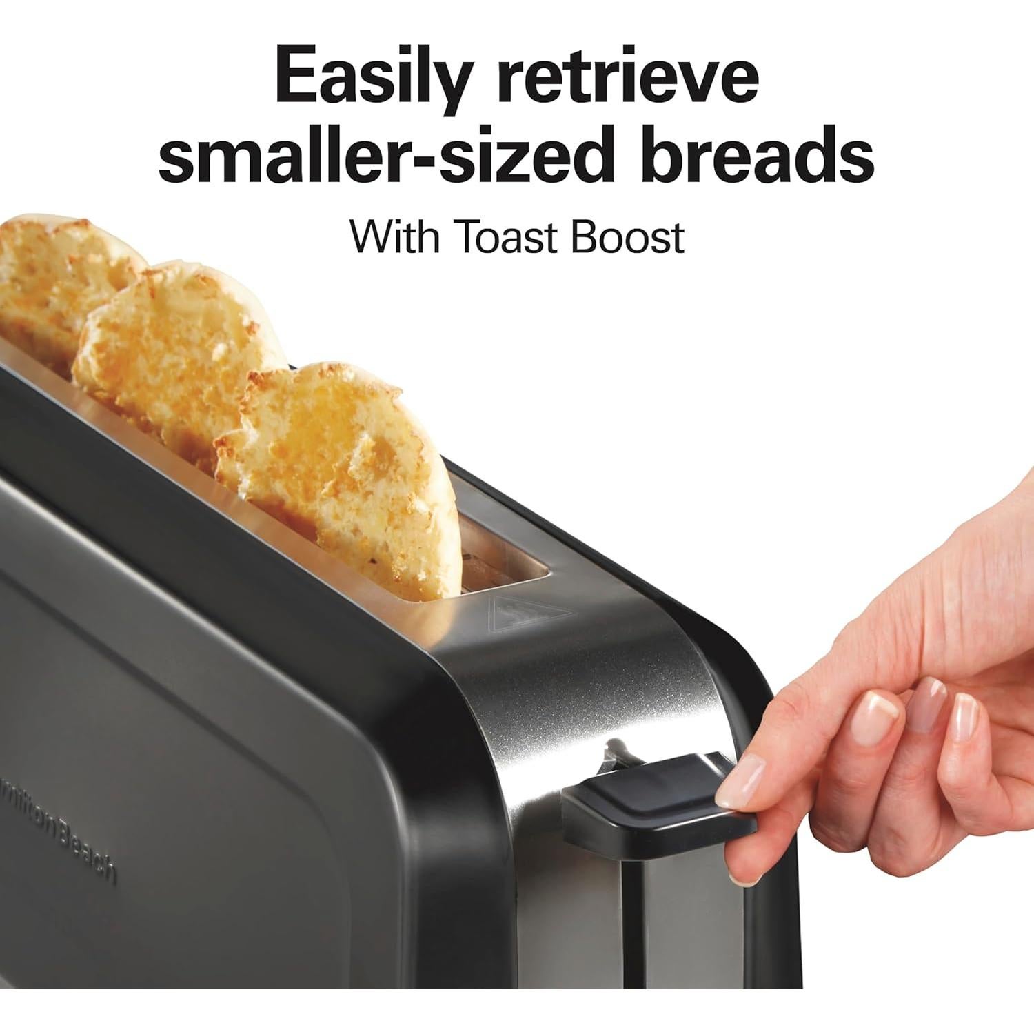 Tostadora Hamilton Beach 2 Rebanadas Negra con Control de Dorado