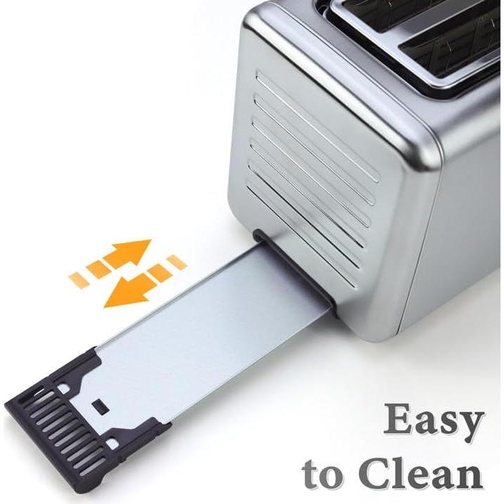 Tostadora REVOTRA 4 Rebanadas Acero Inoxidable Pantalla Táctil