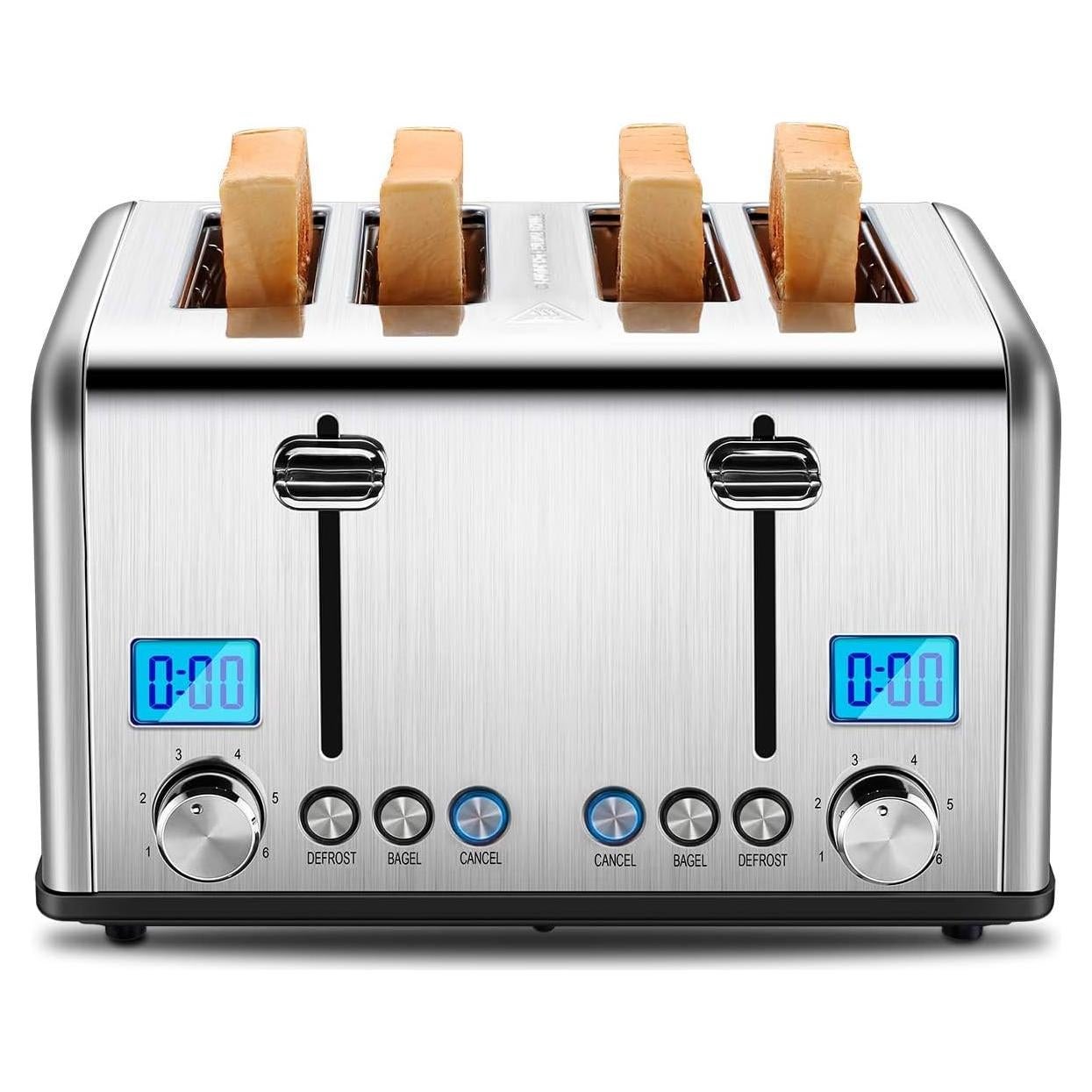 Tostadora de Acero Inoxidable Roter Mond 4 Rebanadas 1650W