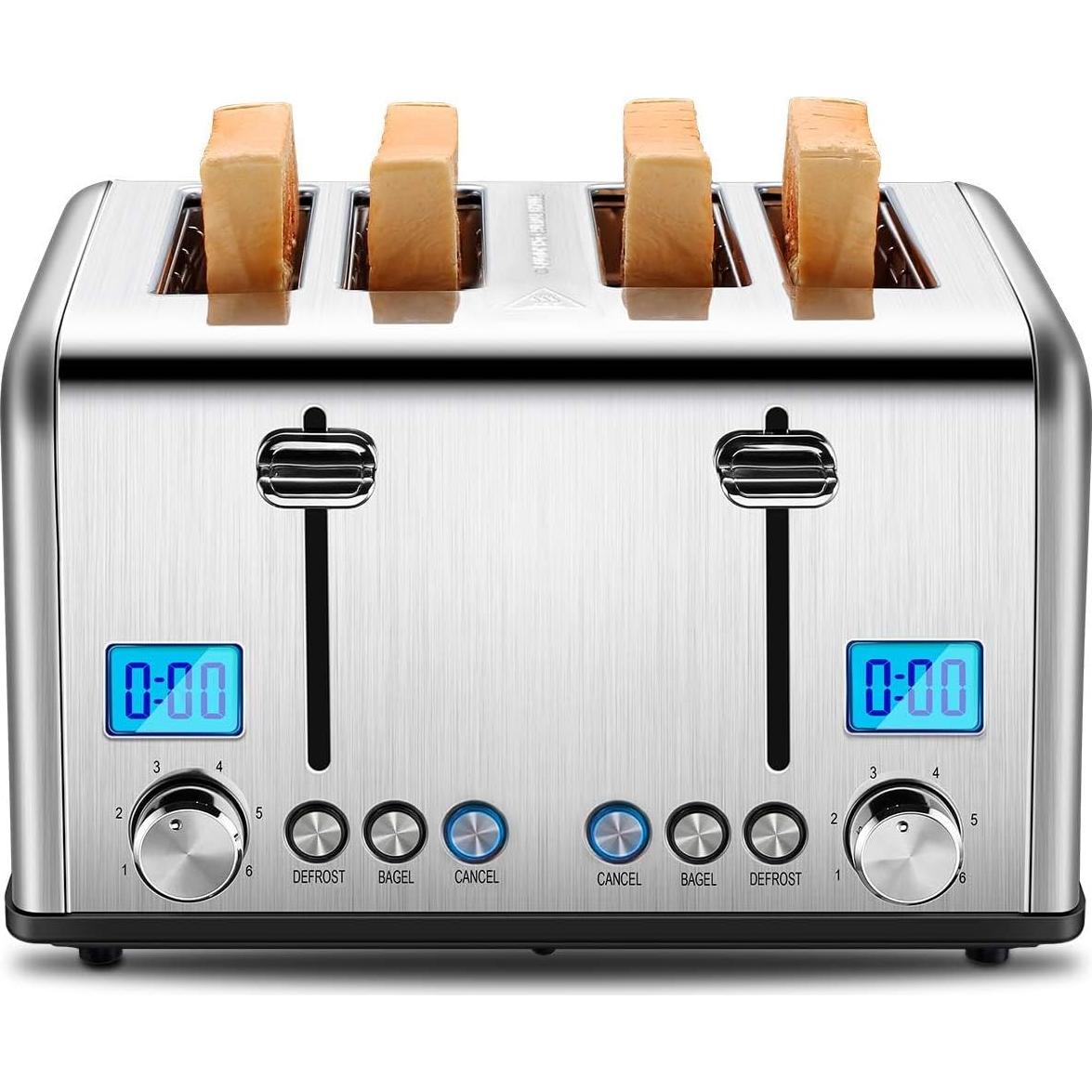 Tostadora de Acero Inoxidable Roter Mond 4 Rebanadas 1650W