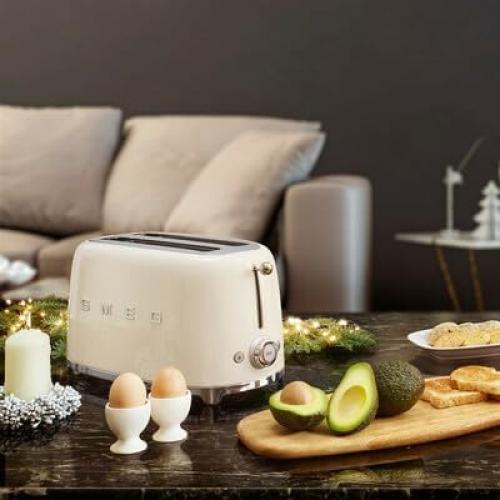 Tostadora Smeg TSF01 2 Rebanadas Retro Crema 6 Niveles