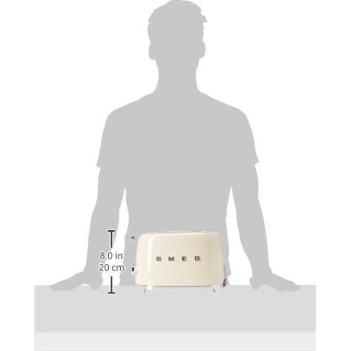 Tostadora Smeg TSF01 2 Rebanadas Retro Crema 6 Niveles
