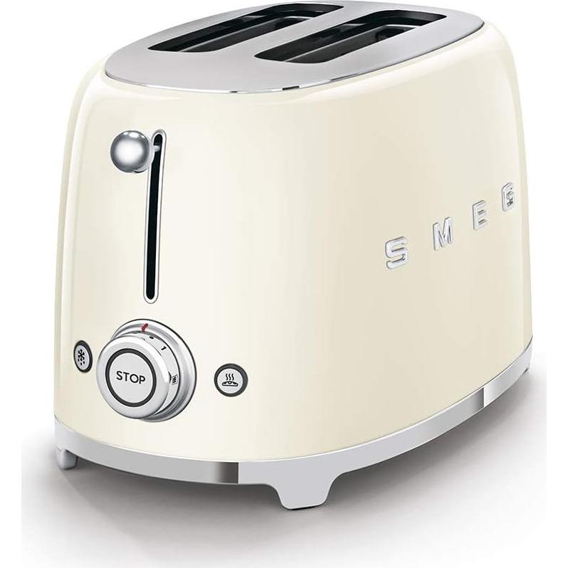 Tostadora Smeg TSF01 2 Rebanadas Retro Crema 6 Niveles