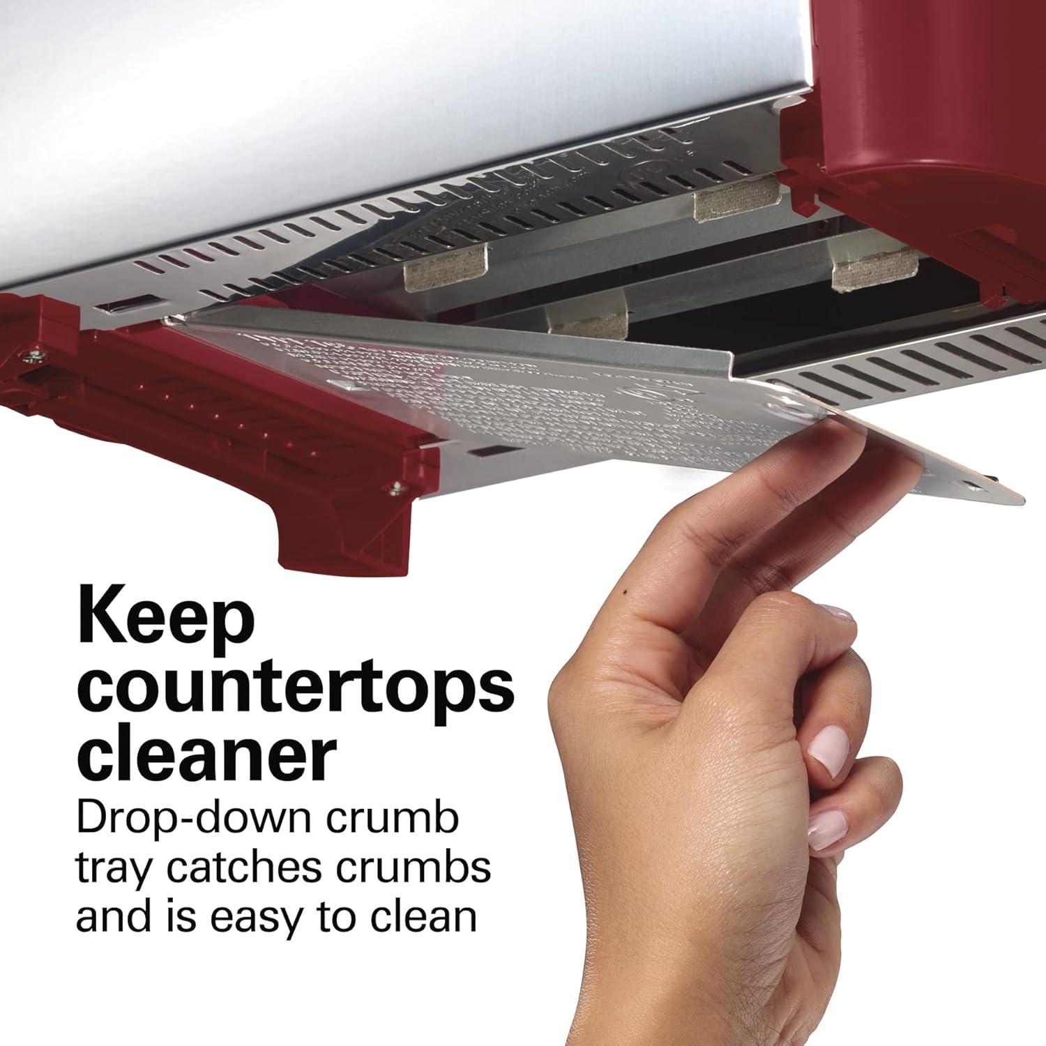 Tostadora Hamilton Beach 2 Rebanadas Roja con Ranuras Anchas