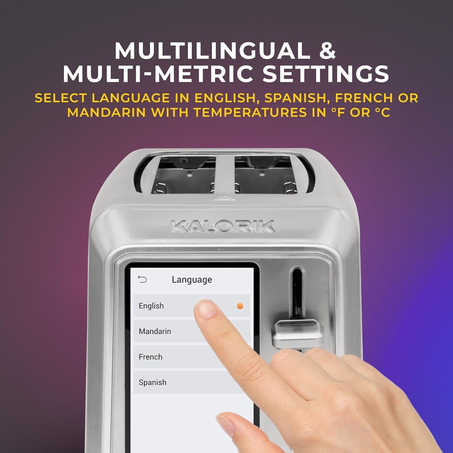 Tostadora Kalorik VIVID 2 Rebanadas Acero Inoxidable 1000W TFT