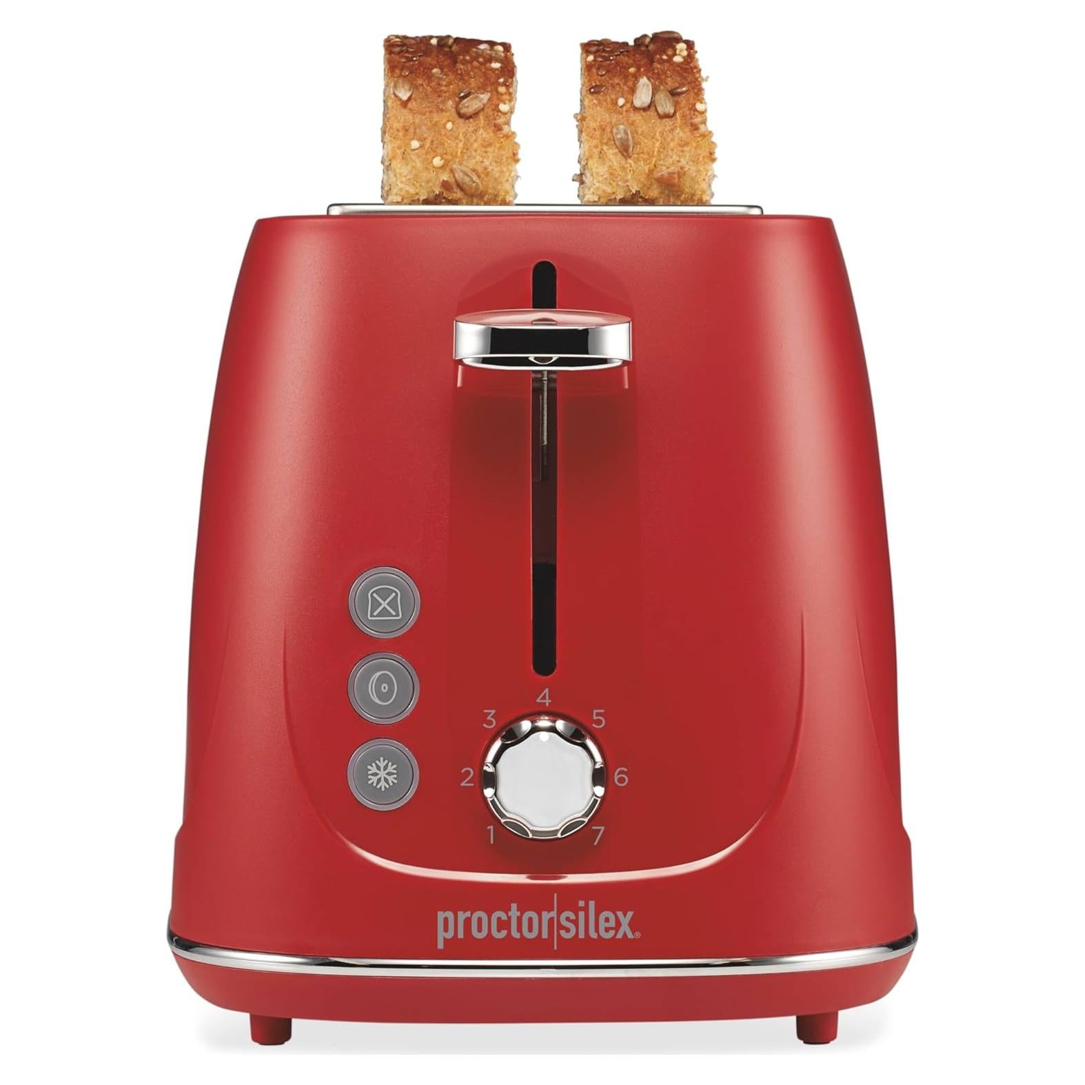 Tostadora Proctor Silex 2 Rebanadas Roja con Control de Tostado