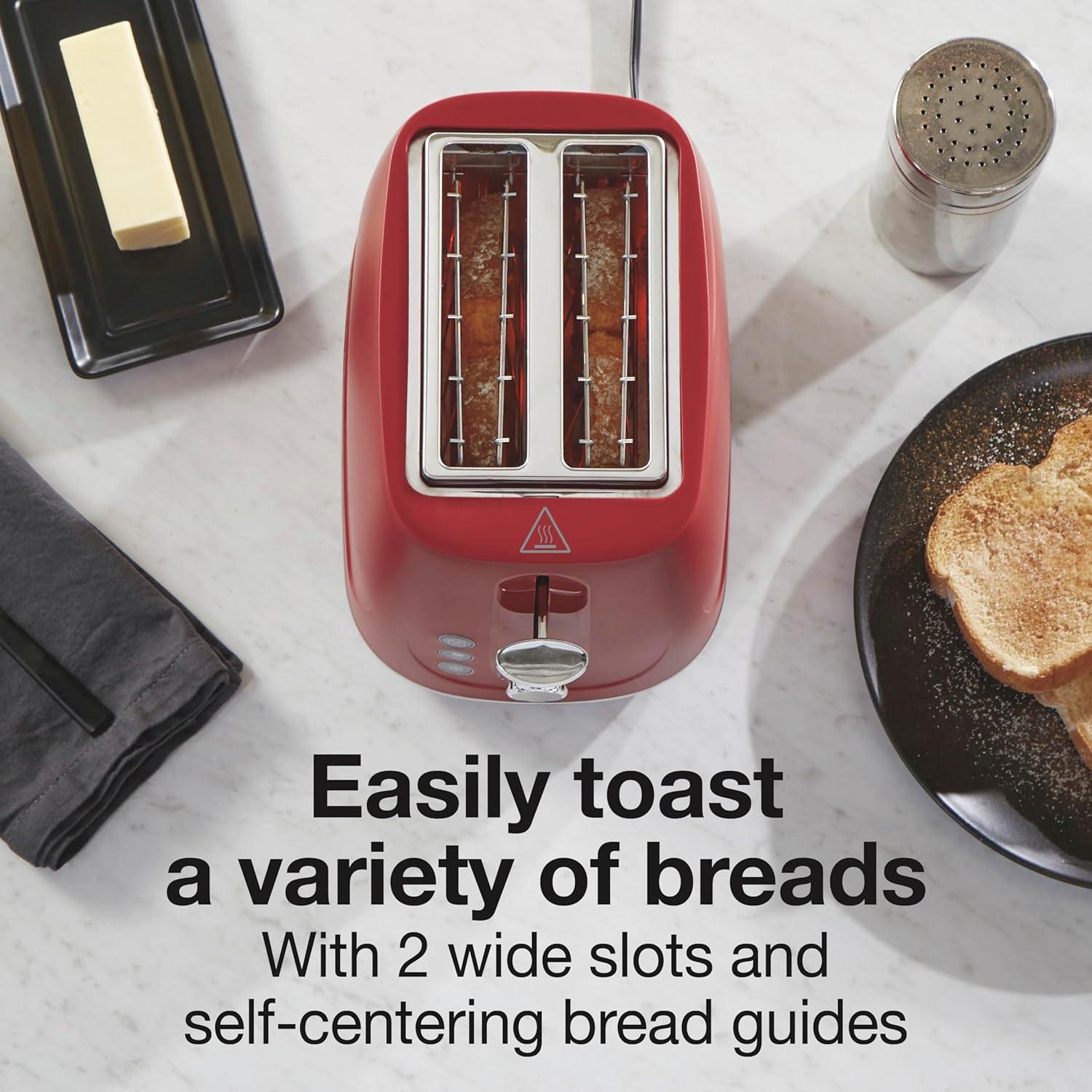 Tostadora Proctor Silex 2 Rebanadas Roja con Control de Tostado