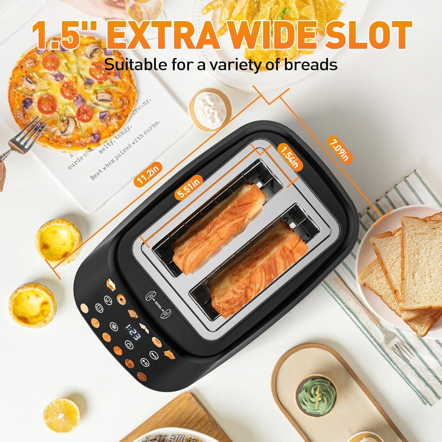 Tostadora Inteligente Secura Acero Inoxidable 2 Rebanadas