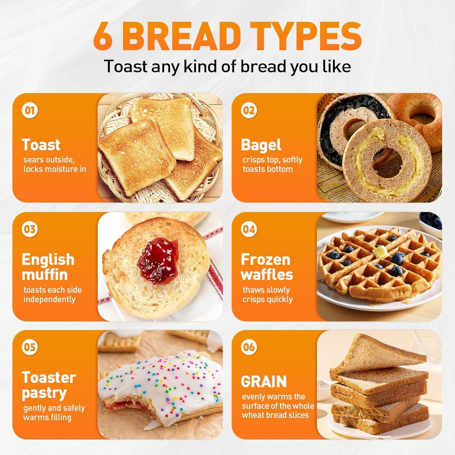 Tostadora Inteligente Secura Acero Inoxidable 2 Rebanadas