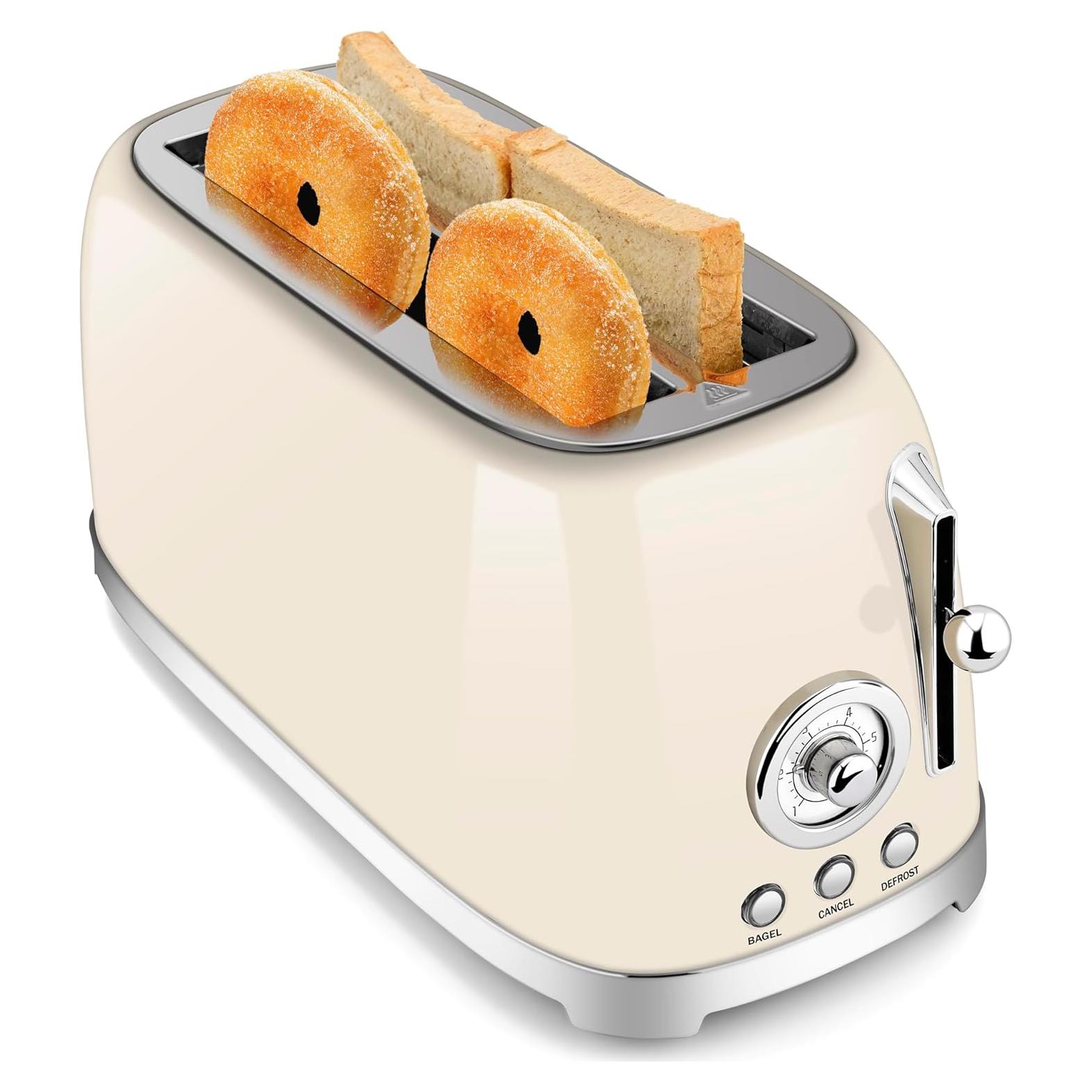 Tostadora SUSTEAS 4 Rebanadas Acero Inoxidable Beige 1500W