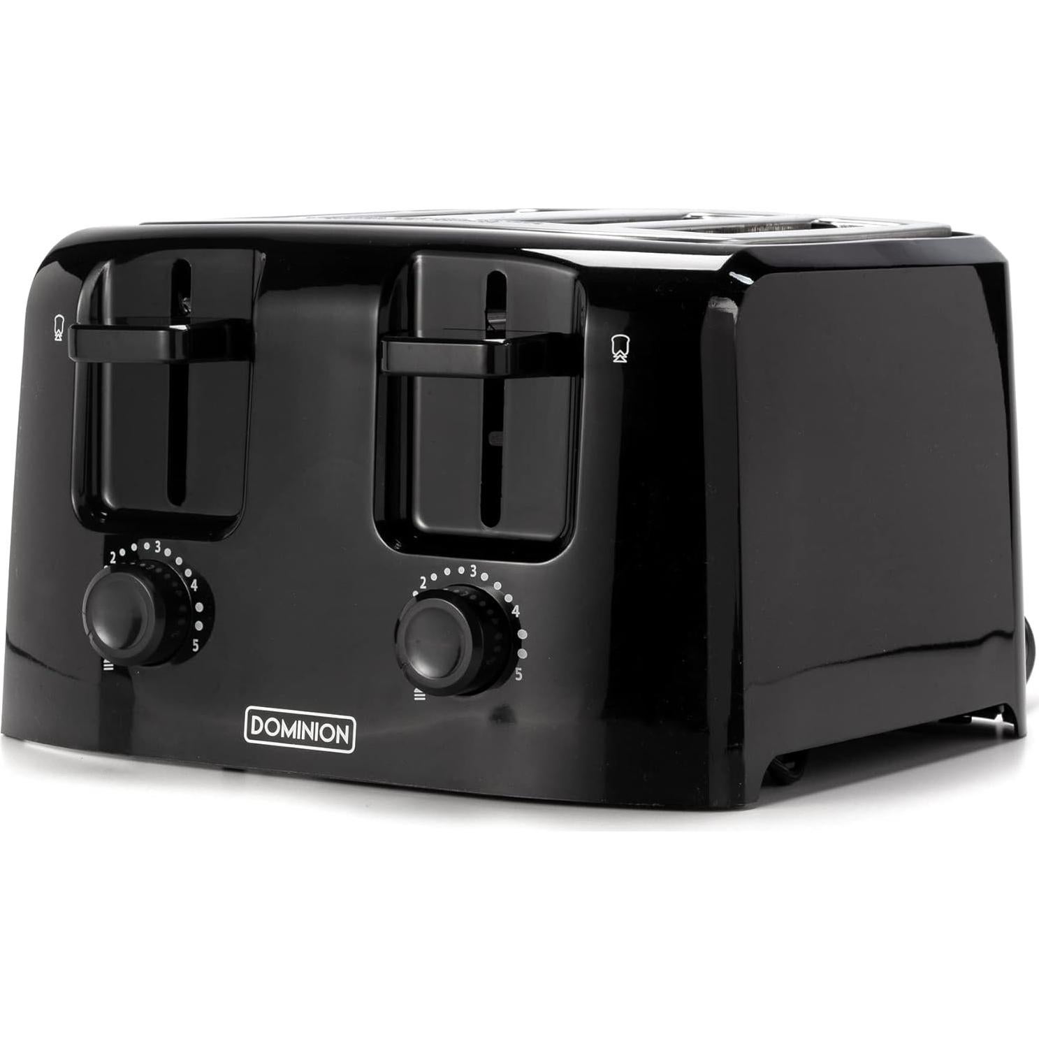 Tostadora Dominion 4 Rebanadas Control Tono Bandeja Migas Negra