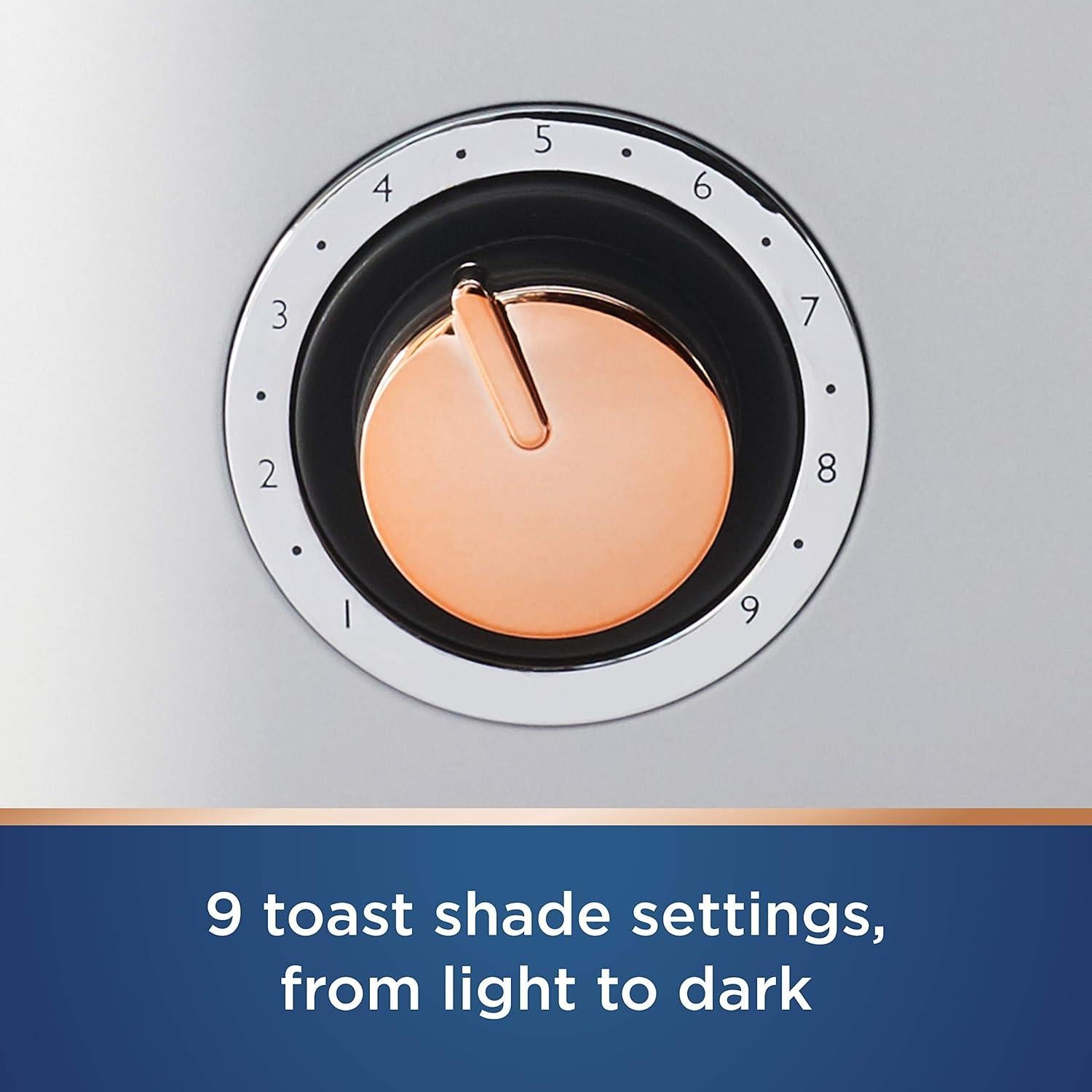 Tostadora de 2 Rebanadas Oster Metropolitana Oro Rosa 750W