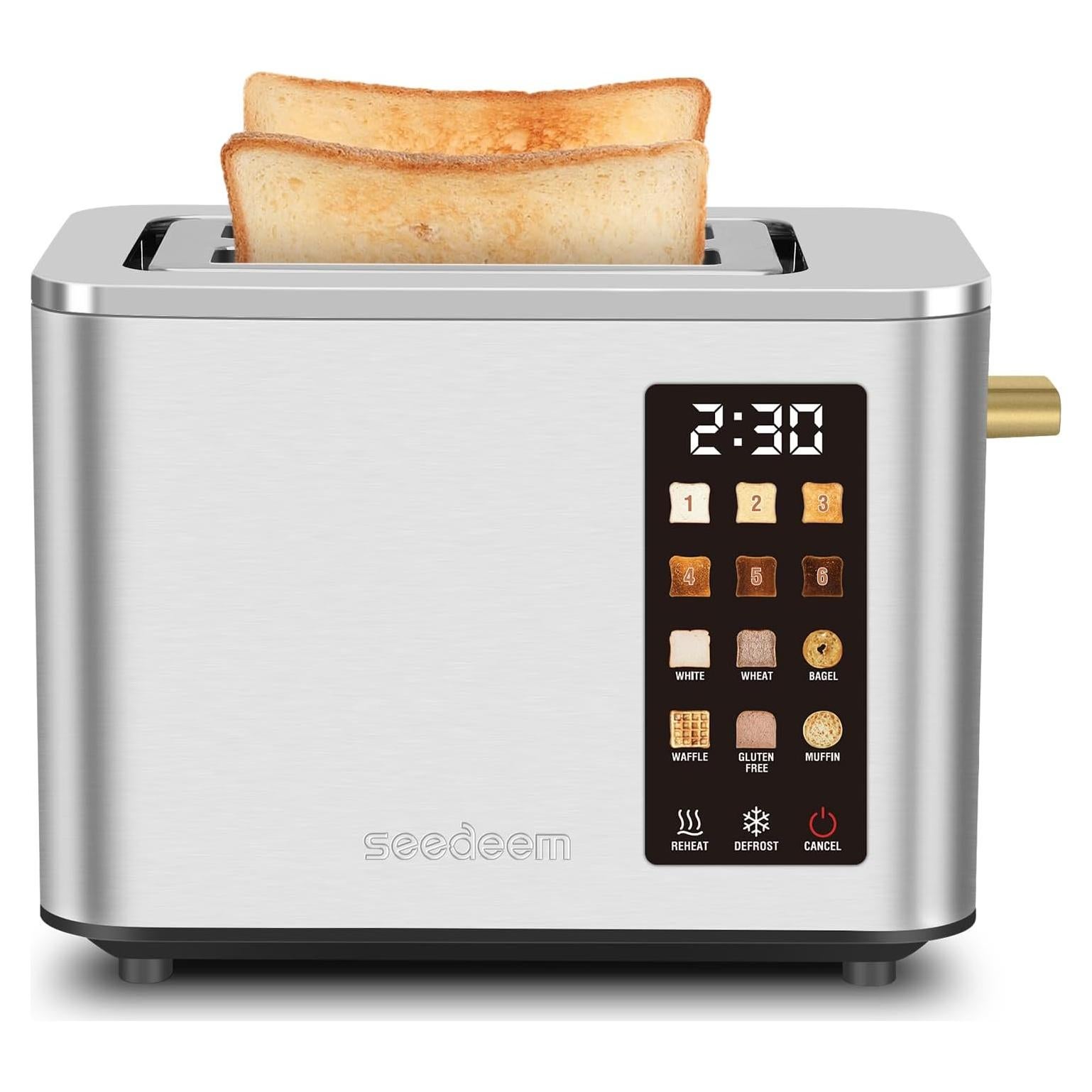 Tostadora SEEDEEM 2 Rebanadas Acero Inoxidable 900W Táctil