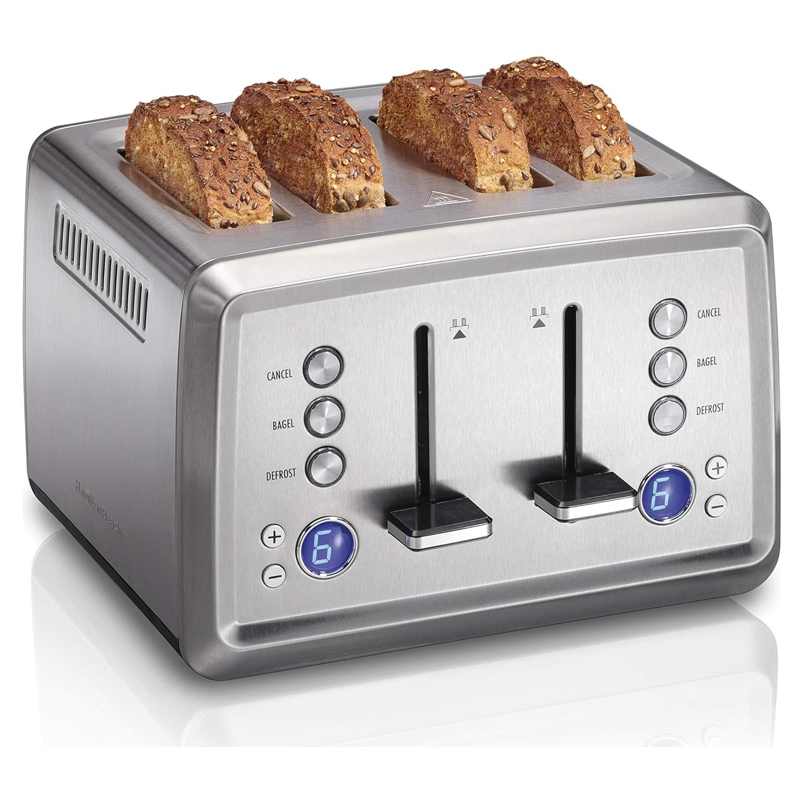 Tostadora Digital Hamilton Beach 4 Rebanadas Acero Inoxidable