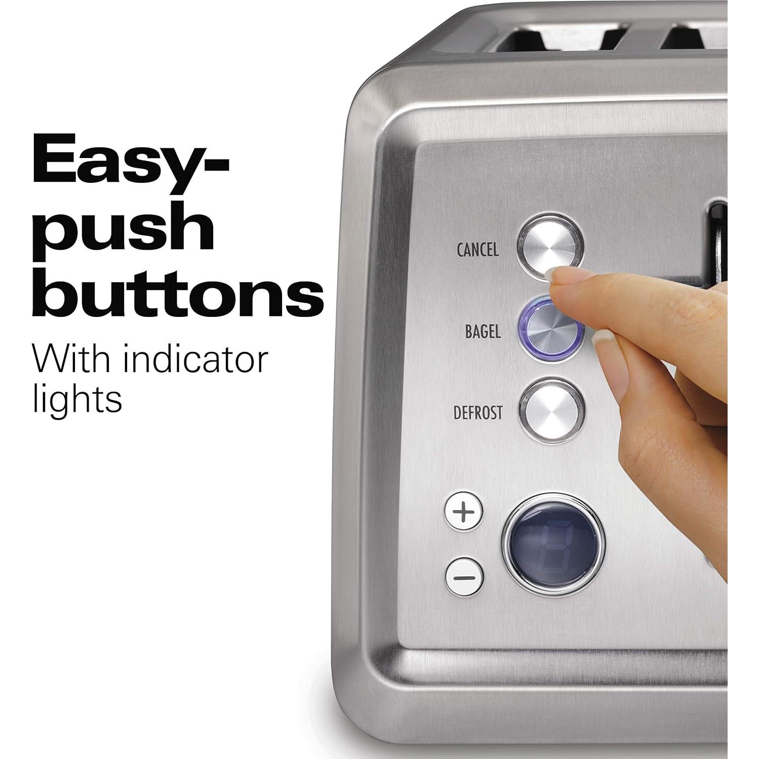 Tostadora Digital Hamilton Beach 4 Rebanadas Acero Inoxidable