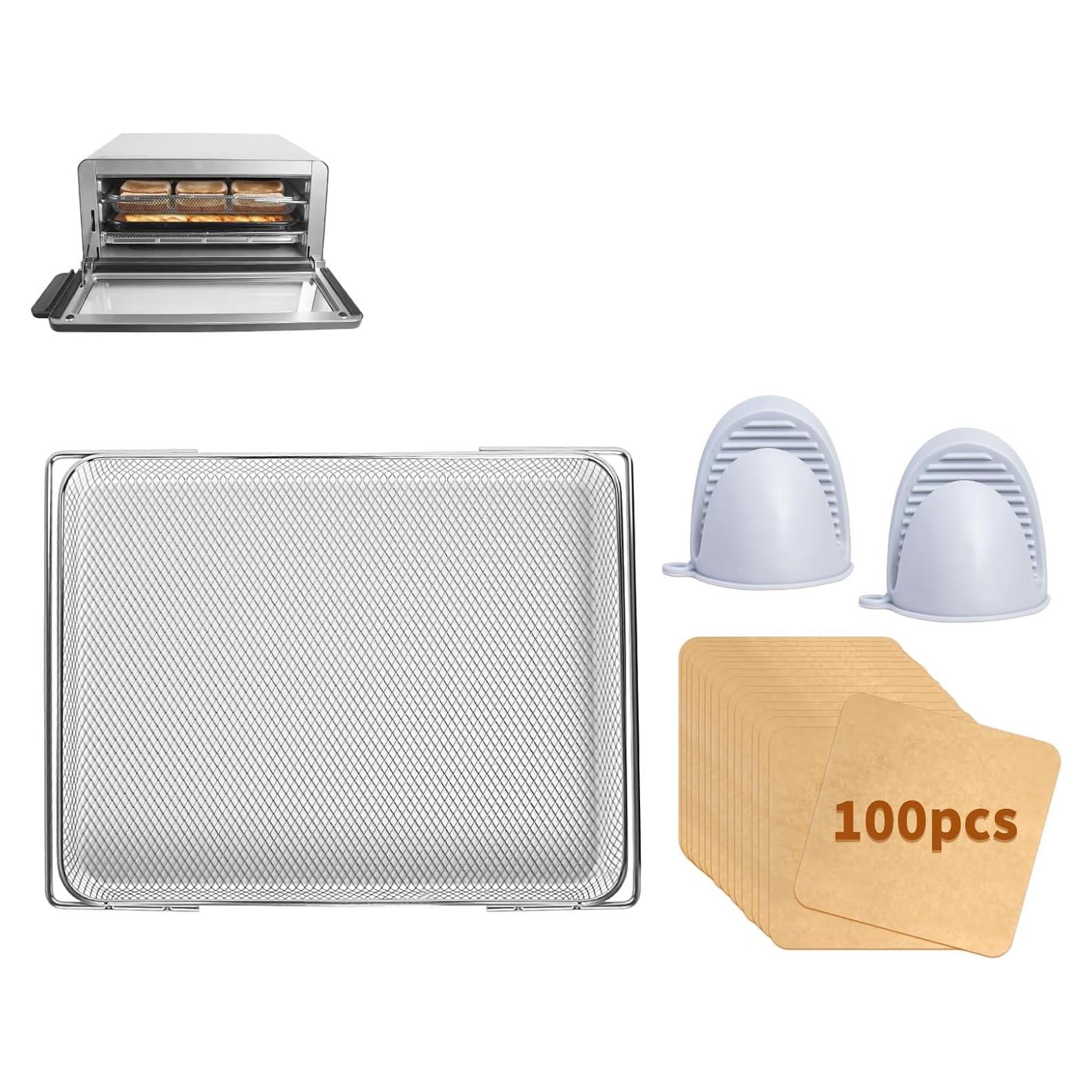 Kit de Accesorios para Freidora de Aire Ninja SP151 - 1 Cesta, 100 Papeles Pergamino y Guantes