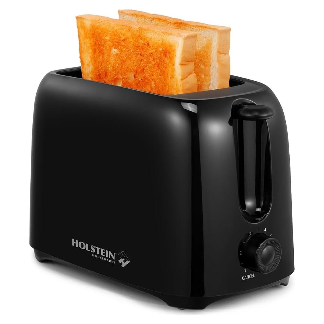 Tostadora Eléctrica 2 Rebanadas Holstein Housewares Negra