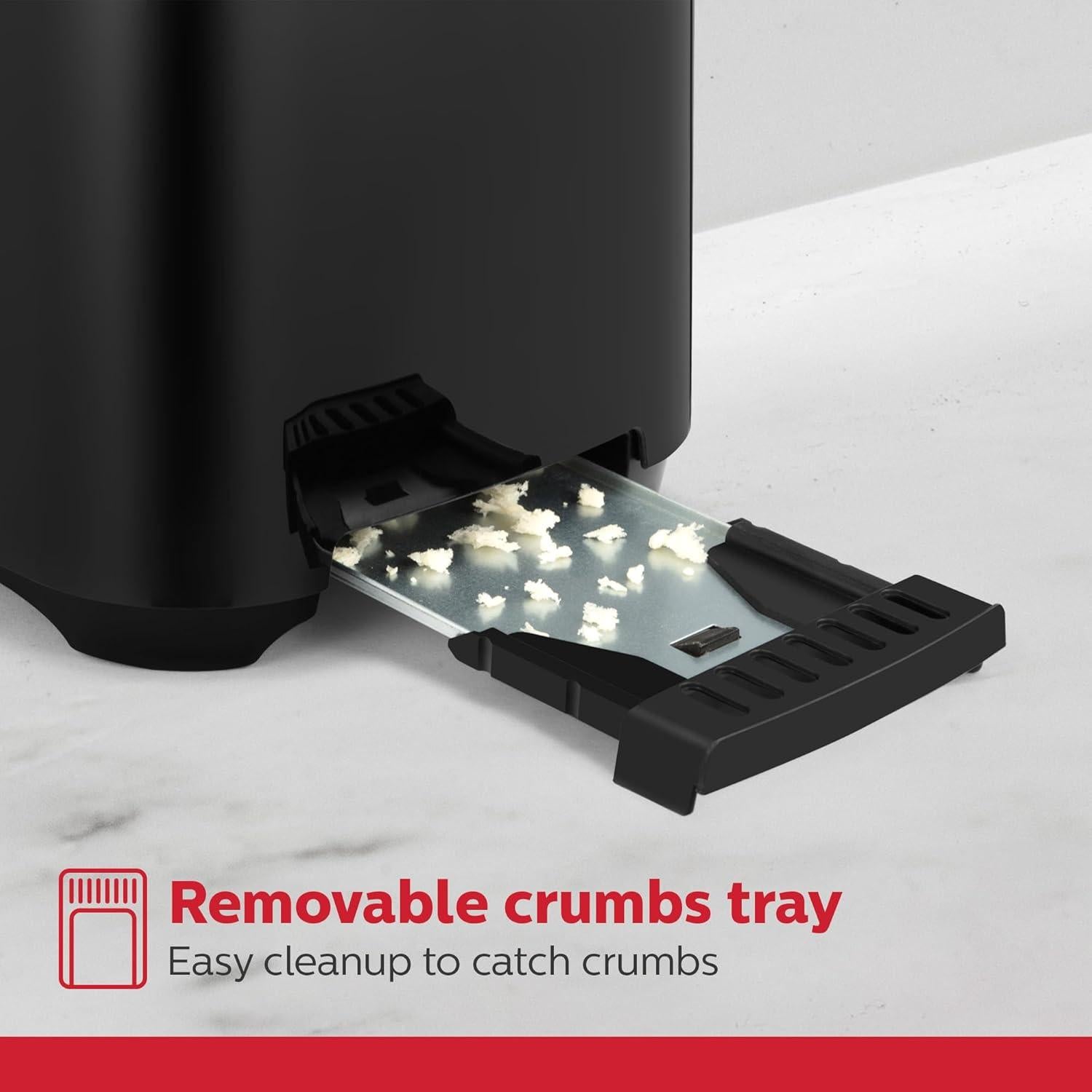 Tostadora Eléctrica 2 Rebanadas Holstein Housewares Negra