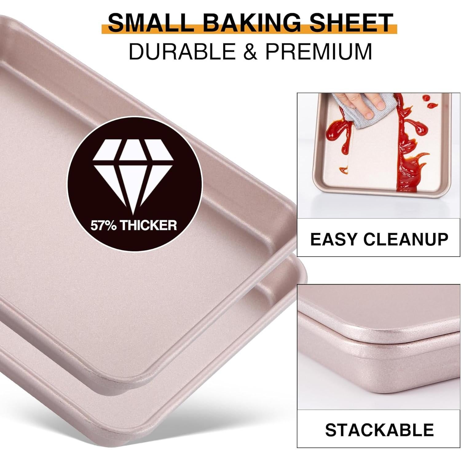 Juego de Bandejas para Horno Tostador HONGBAKE 2 Piezas Antiadherente