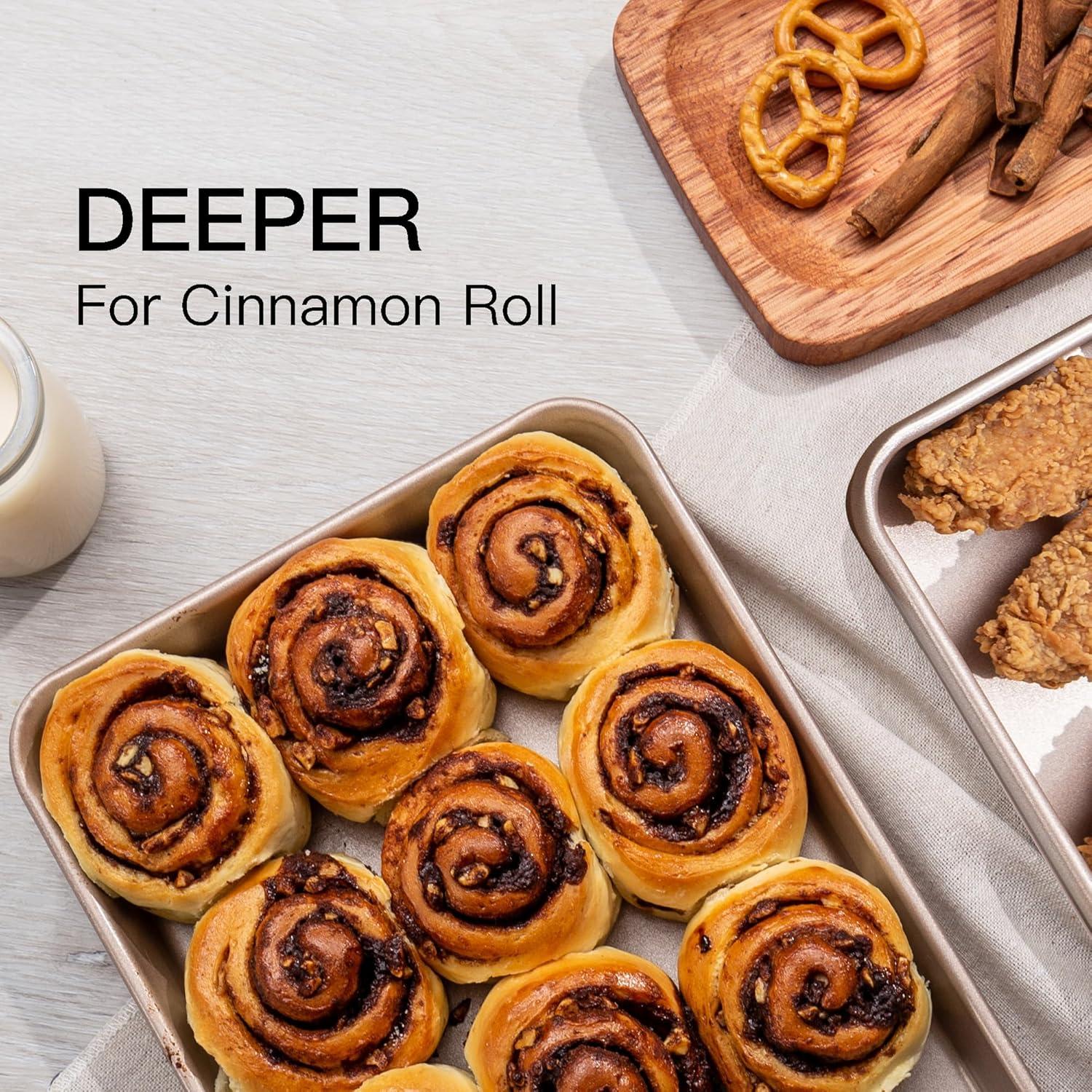 Juego de Bandejas para Horno Tostador HONGBAKE 2 Piezas Antiadherente