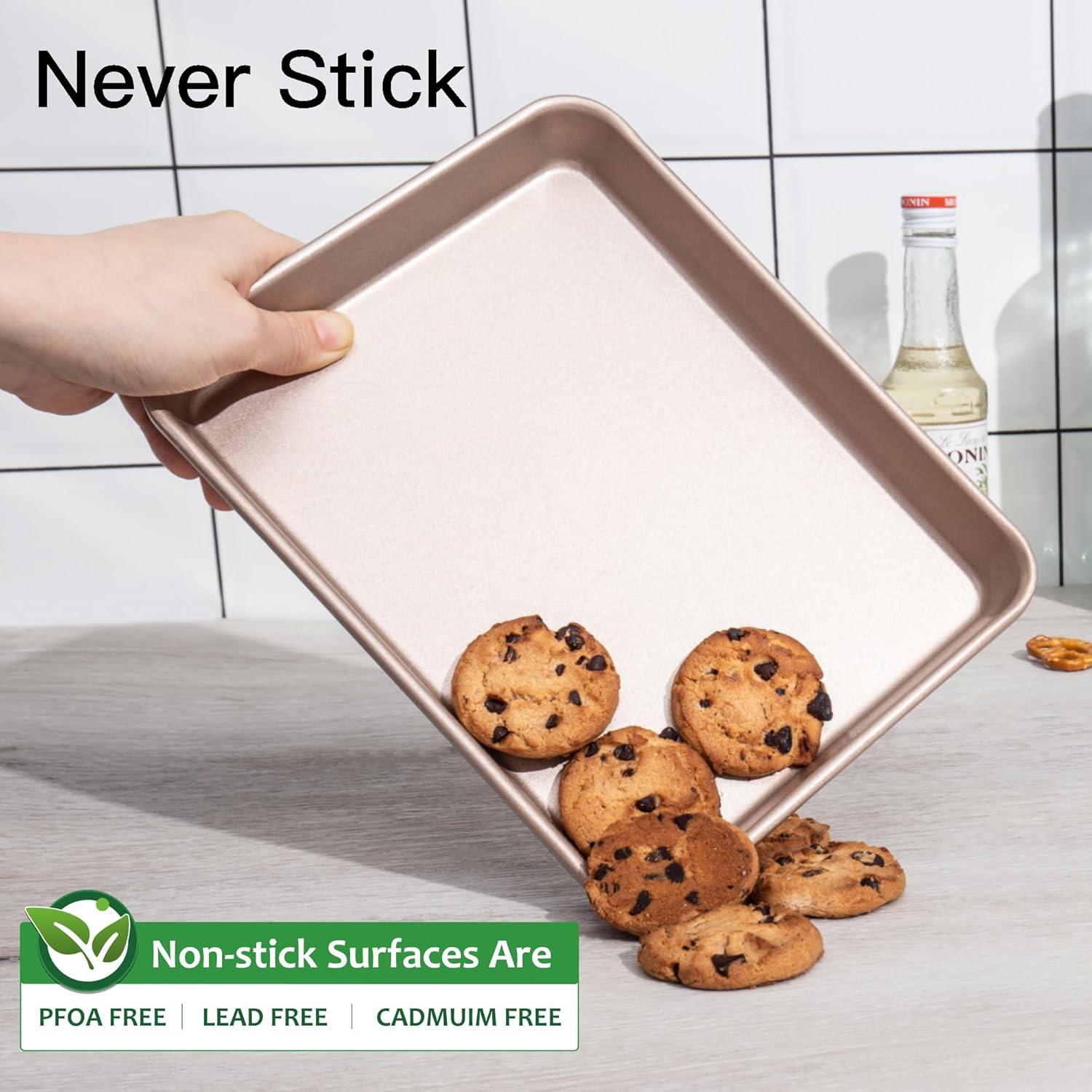 Juego de Bandejas para Horno Tostador HONGBAKE 2 Piezas Antiadherente