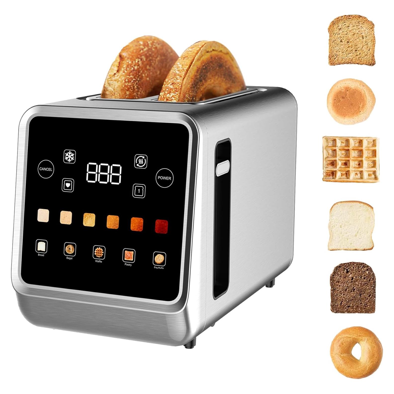 Tostadora Digital Dear Morning 2 Rebanadas Acero Inoxidable LCD