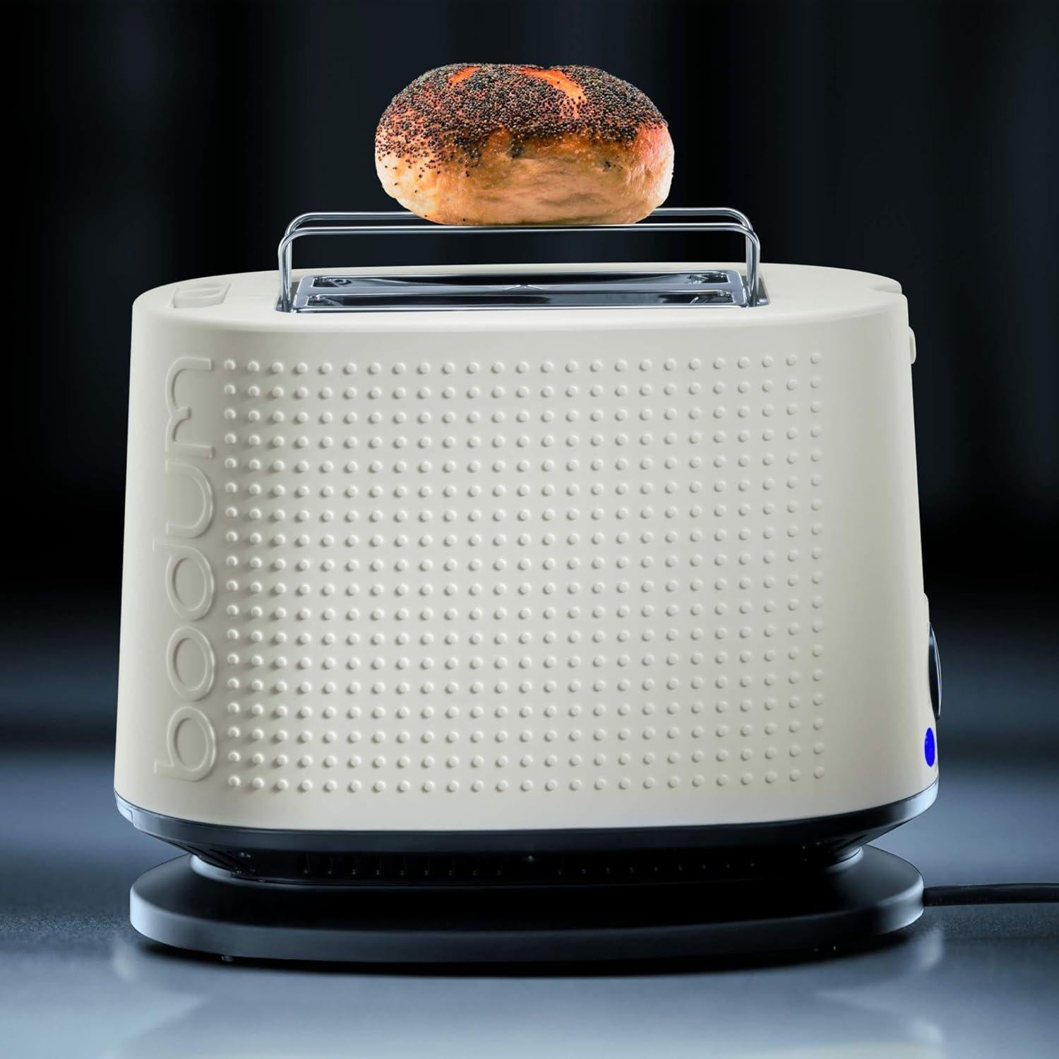 Tostadora Bodum Bistro 900W 2 Rebanadas Negra Retro Moderna