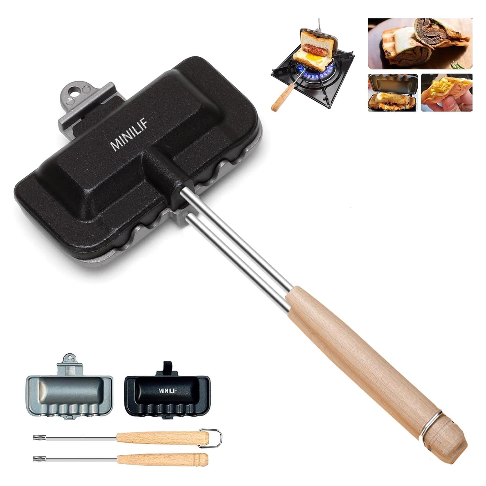 Horno de Sándwich Portátil MINILIF - 375g, Antiadherente, Compacto