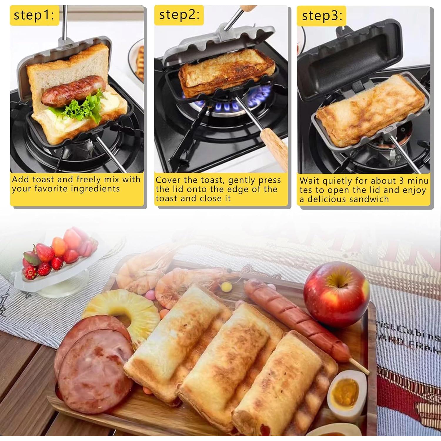 Horno de Sándwich Portátil MINILIF - 375g, Antiadherente, Compacto