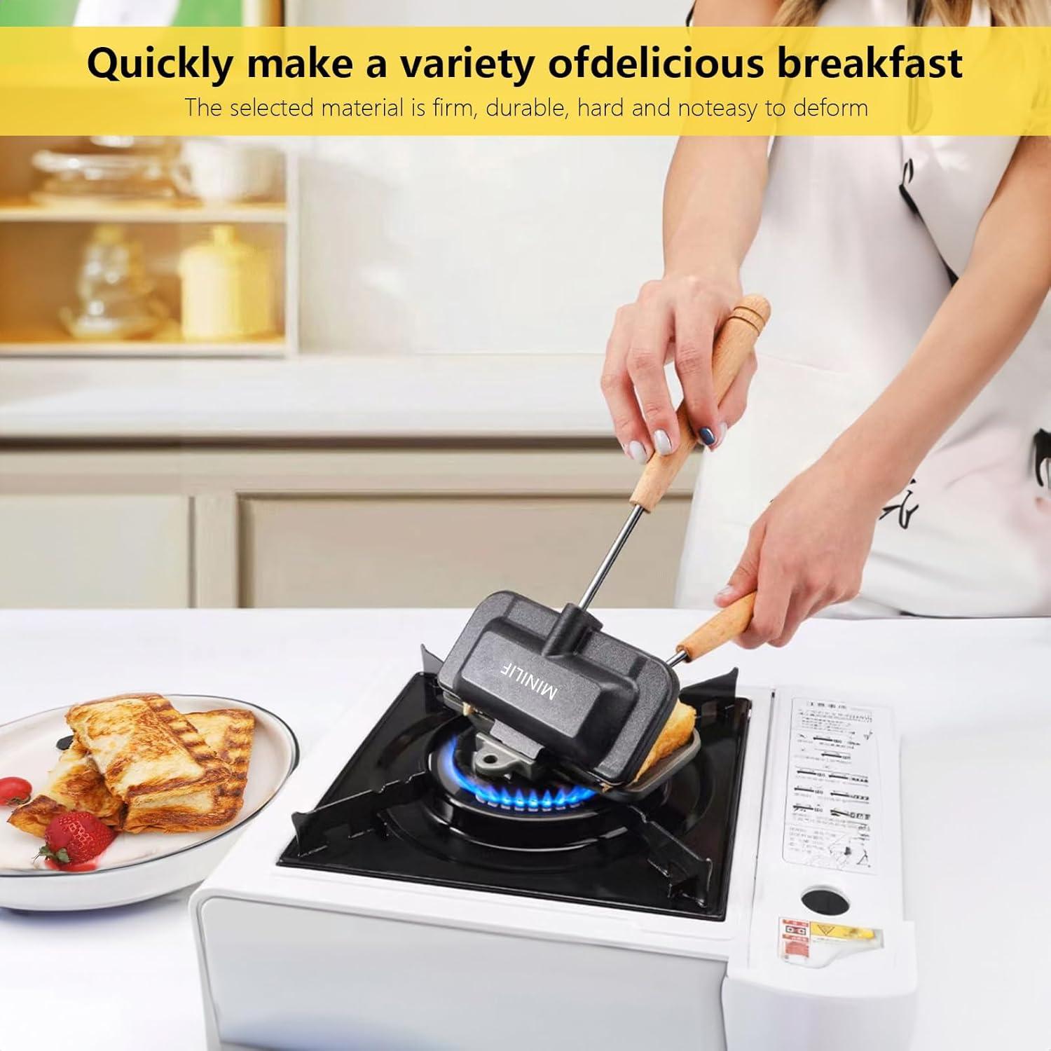 Horno de Sándwich Portátil MINILIF - 375g, Antiadherente, Compacto