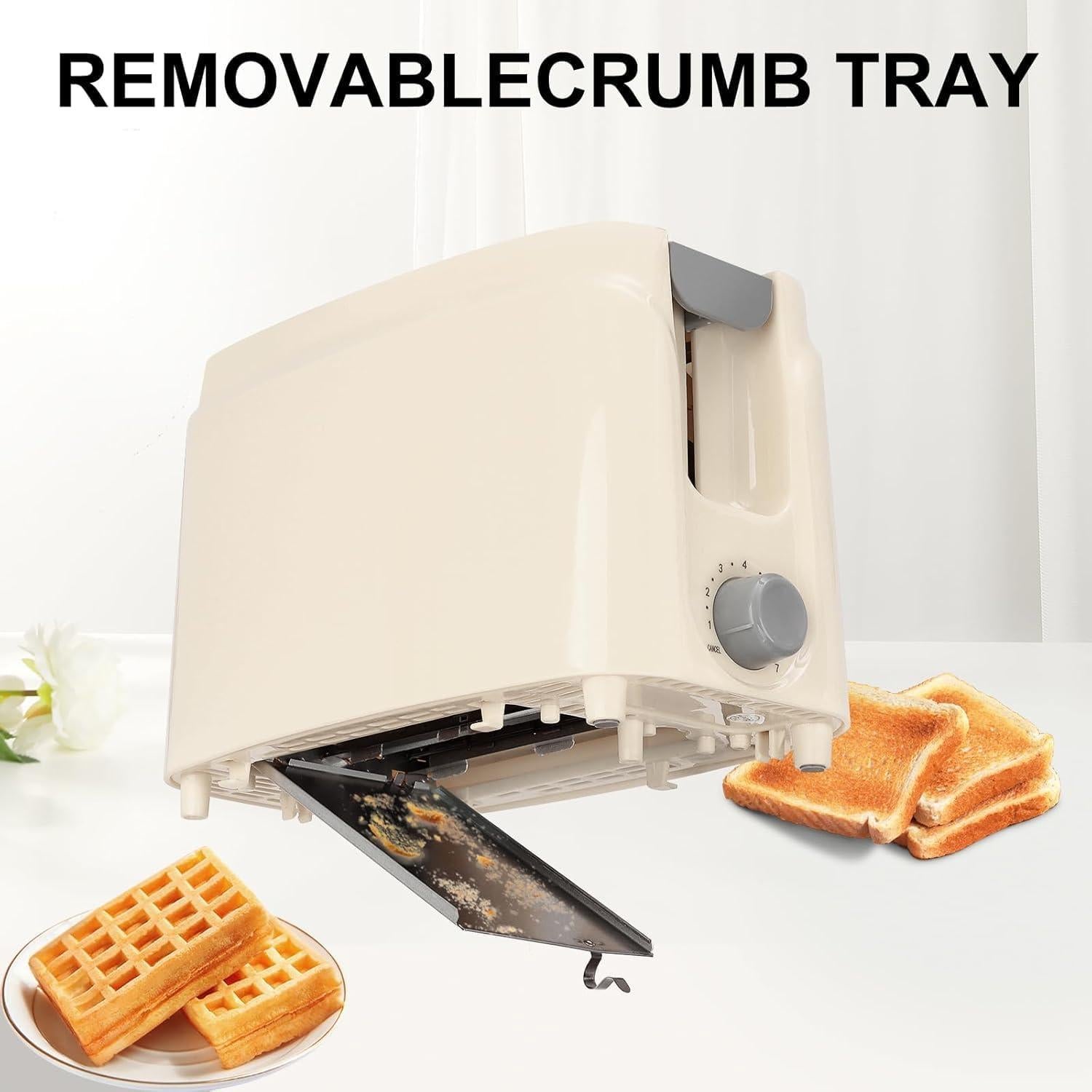 Tostadora SEEDEEM 2 Rebanadas 750W Blanco con 7 Configuraciones