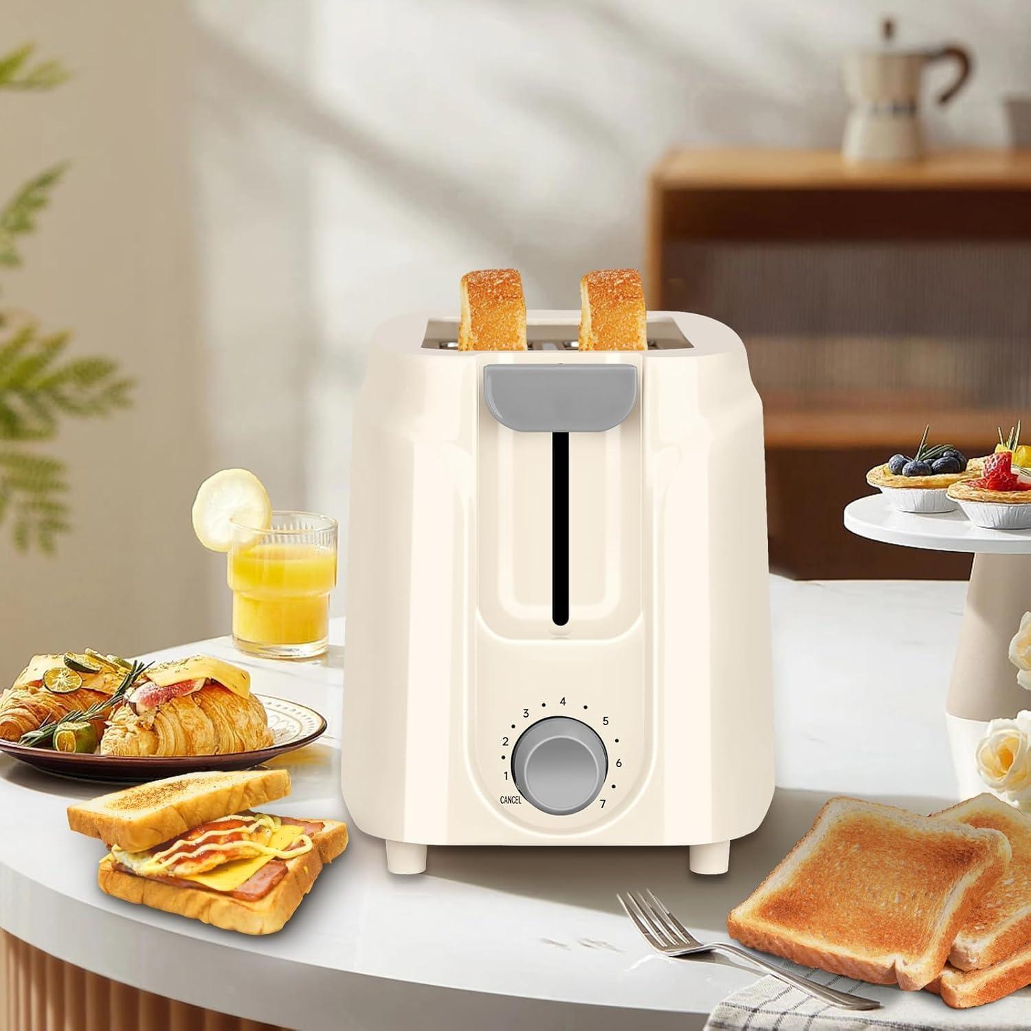 Tostadora SEEDEEM 2 Rebanadas 750W Blanco con 7 Configuraciones