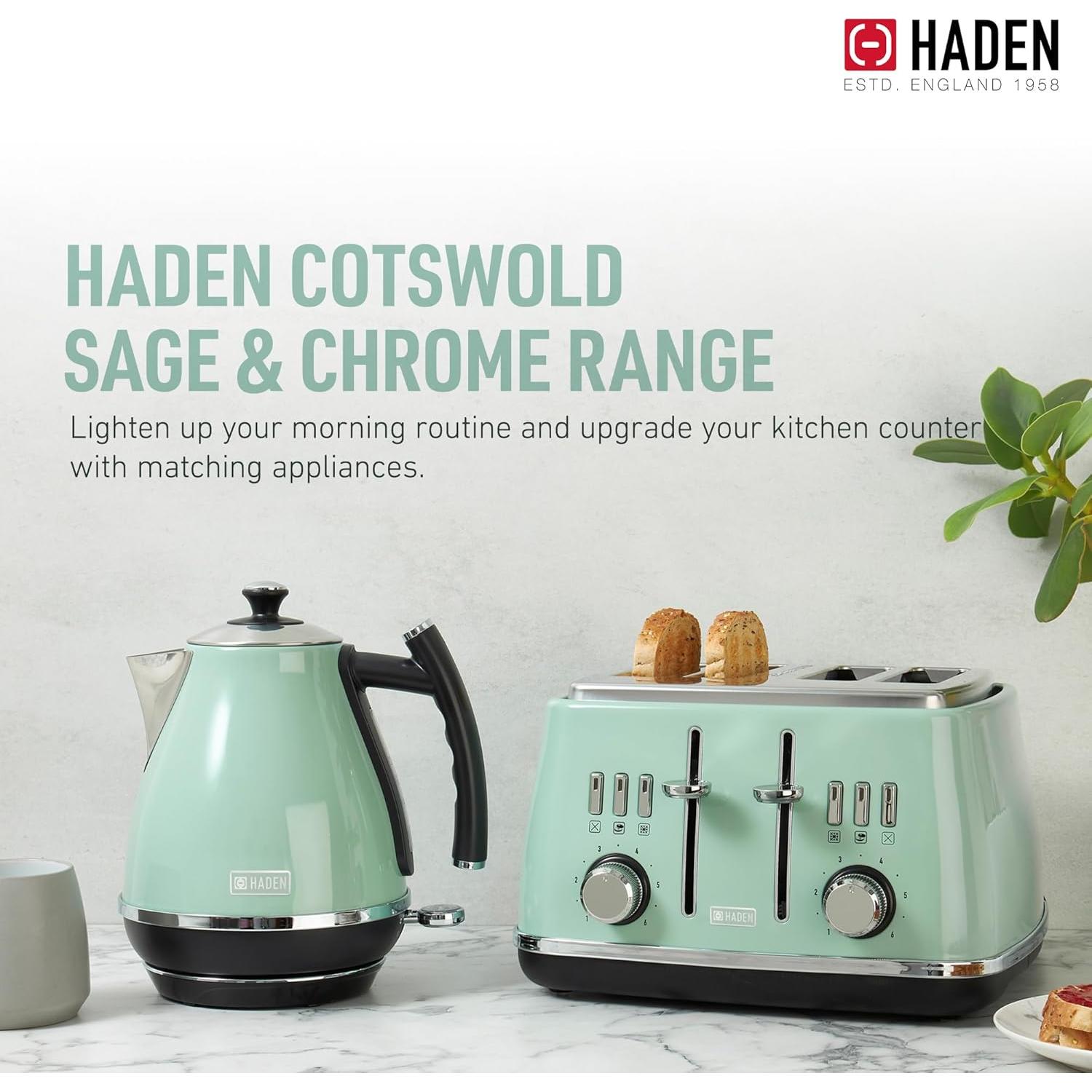 Tostadora Haden Cotswold 4 Rebanadas Salvia con Ranura Ancha