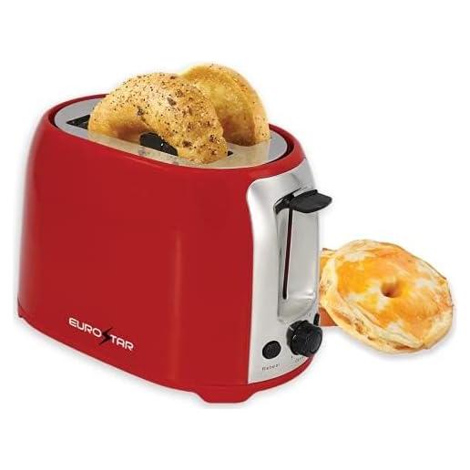Tostadora EUROSTAR ET751R 2 Rebanadas Toque Frío Roja